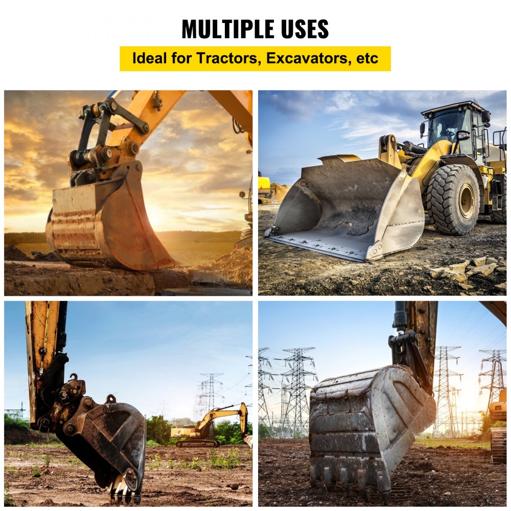 Heavy-Duty 3/4" Excavator Bucket Ears for KX Series with Black Steel Coating, Set of 2 Attachments