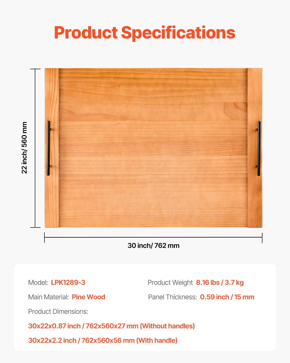 Expandable Pine Wood Noodle Board Stove Top Cover with Handles for Gas & Electric Stoves, RV & Kitchen Sink Counter Space Saver