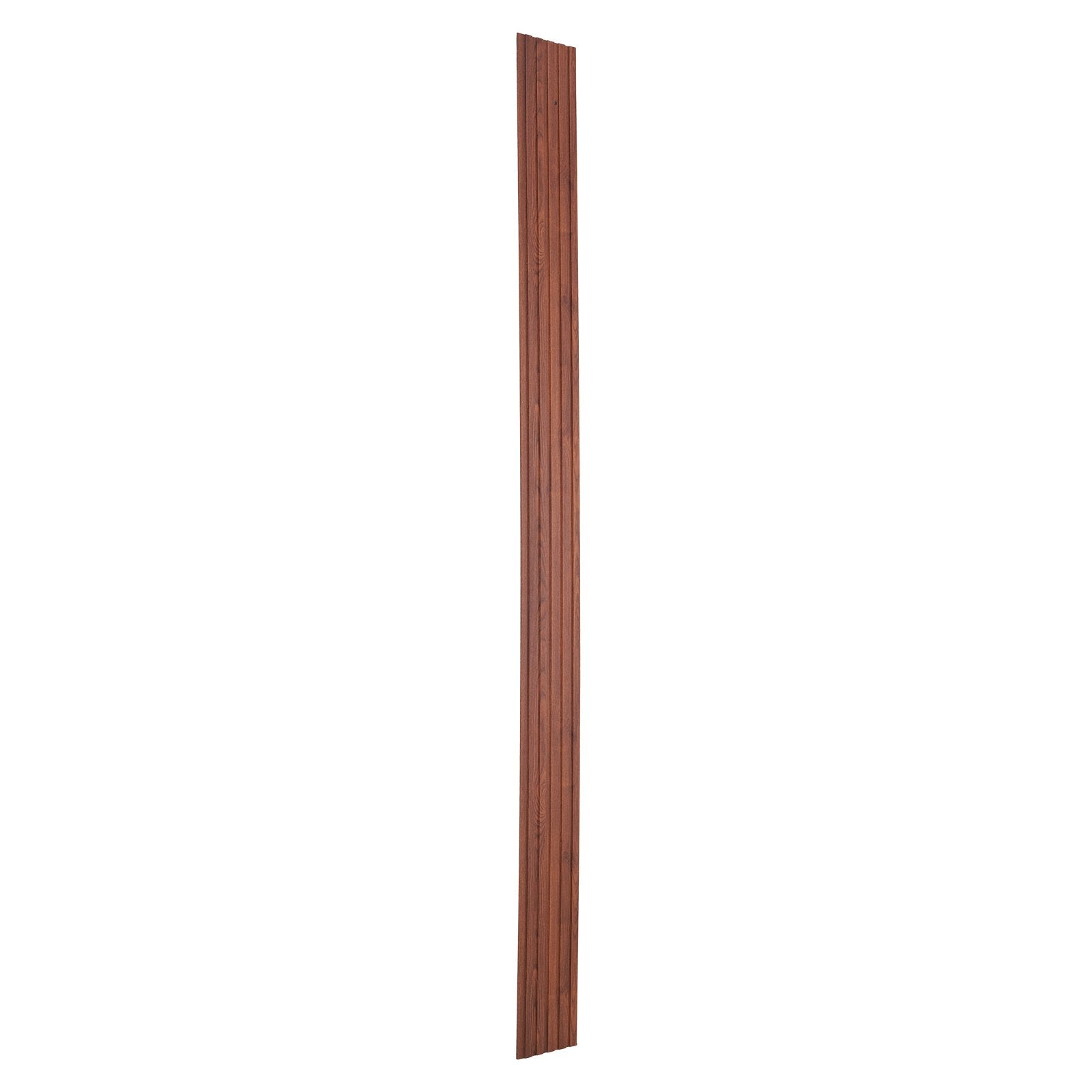 Modern Black Walnut Acoustic Wall Panels, 8-Pack 96"x6" WPC Slat Design for Stylish Decor, Noise Reduction, Faux Wood Accent, Easy Install