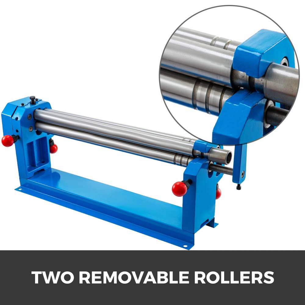 Heavy Duty 24" Metal Slip Roll Bending Machine for 16 Gauge Steel with Removable Rollers