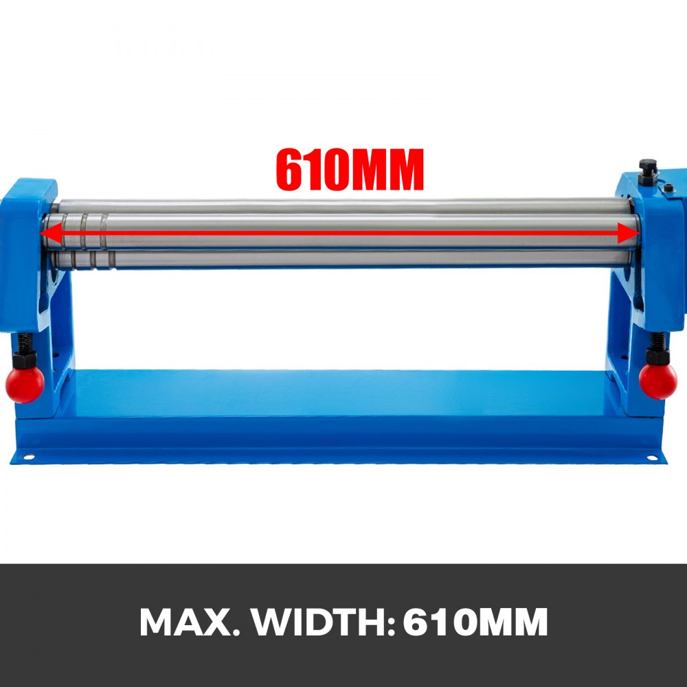 Heavy Duty 24" Metal Slip Roll Bending Machine for 16 Gauge Steel with Removable Rollers