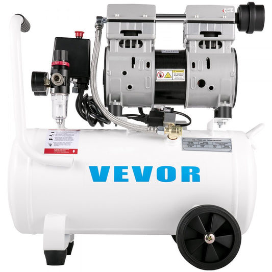VEVOR Air Compressor 6.6 Gallon, Portable Air Compressor 1 HP, Oil Free Air Compressor Steel Tank 750W,  Pancake Air Compressor 115 PSI, Ultra Quiet Compressor for Home Repair, Tire Inflation