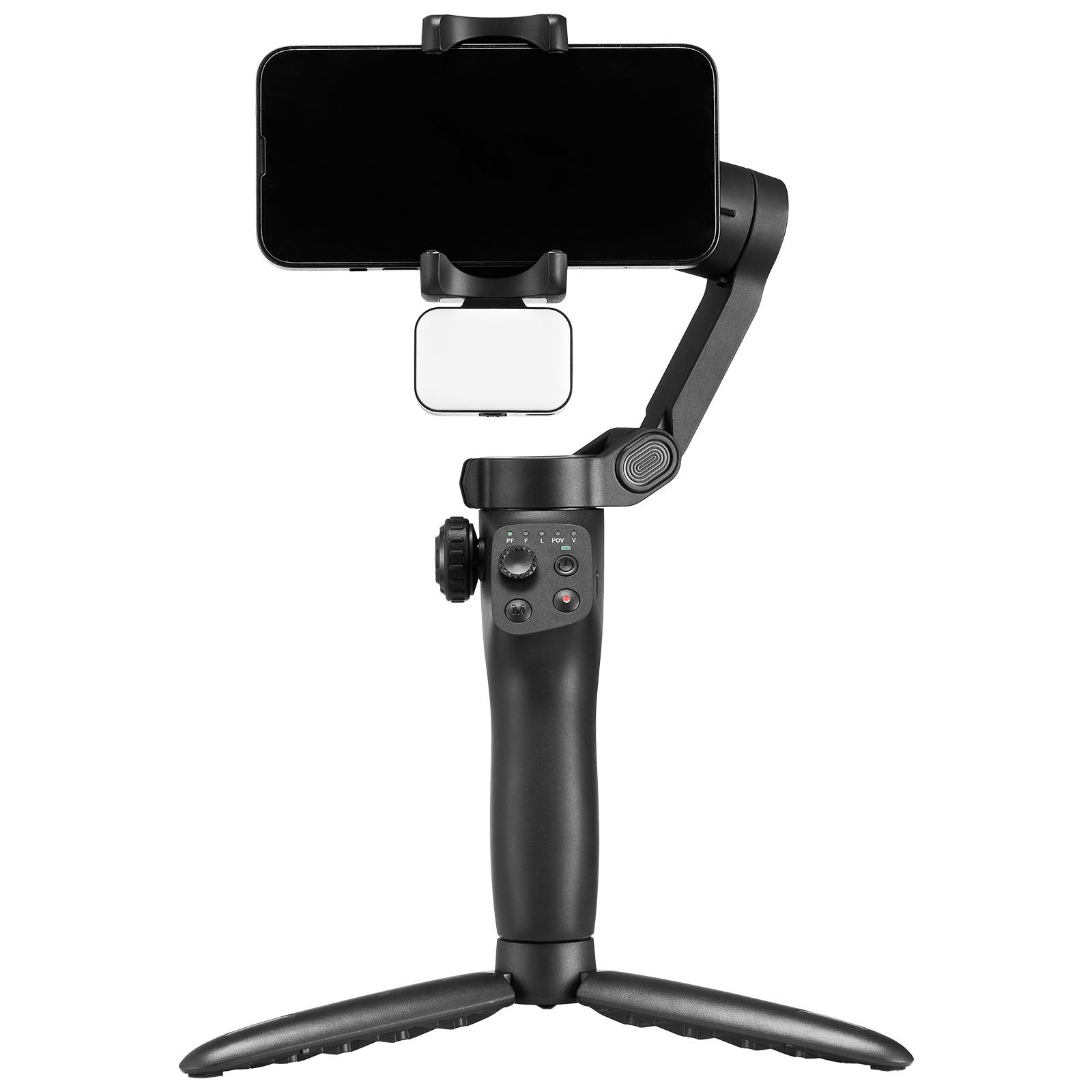 Smartphone Gimbal Stabilizer - 3-Axis Phone Stabilizer with Magnetic Fill Light, Face Tracking, Gesture Control for Vlogging & Video Recording