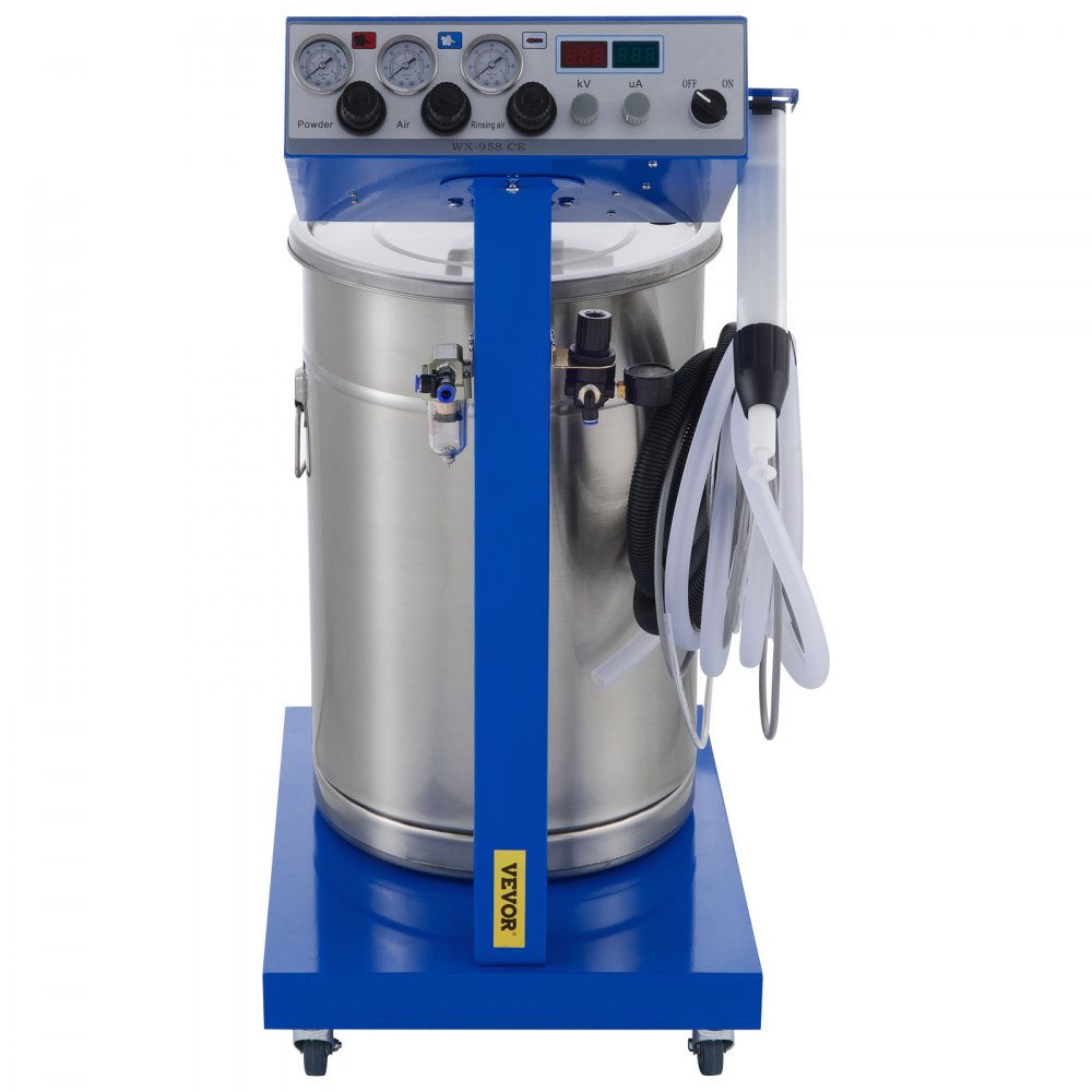VEVOR Powder Coating Machine 50W 45L Capacity Electrostatic Powder Coating Machine Spraying Gun Paint 450g per Min WX-958 Powder Coating System