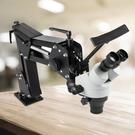 Advanced Multi-Directional Microscope with Spring Bracket for Precision Gem Setting and Jewelry Crafting 7X-45X Magnification