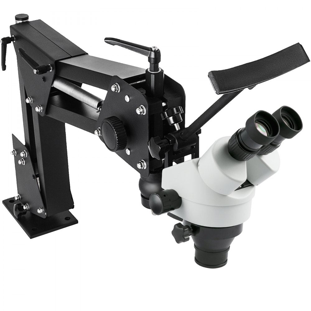 VEVOR Micro Inlaid Mirror Multi-Directional Microscope with Spring Bracket 7X-45X Multi-Directional Micro-Setting Microscope Microscope Gem Diamond Setting Machine with Stand Jewelry Tools