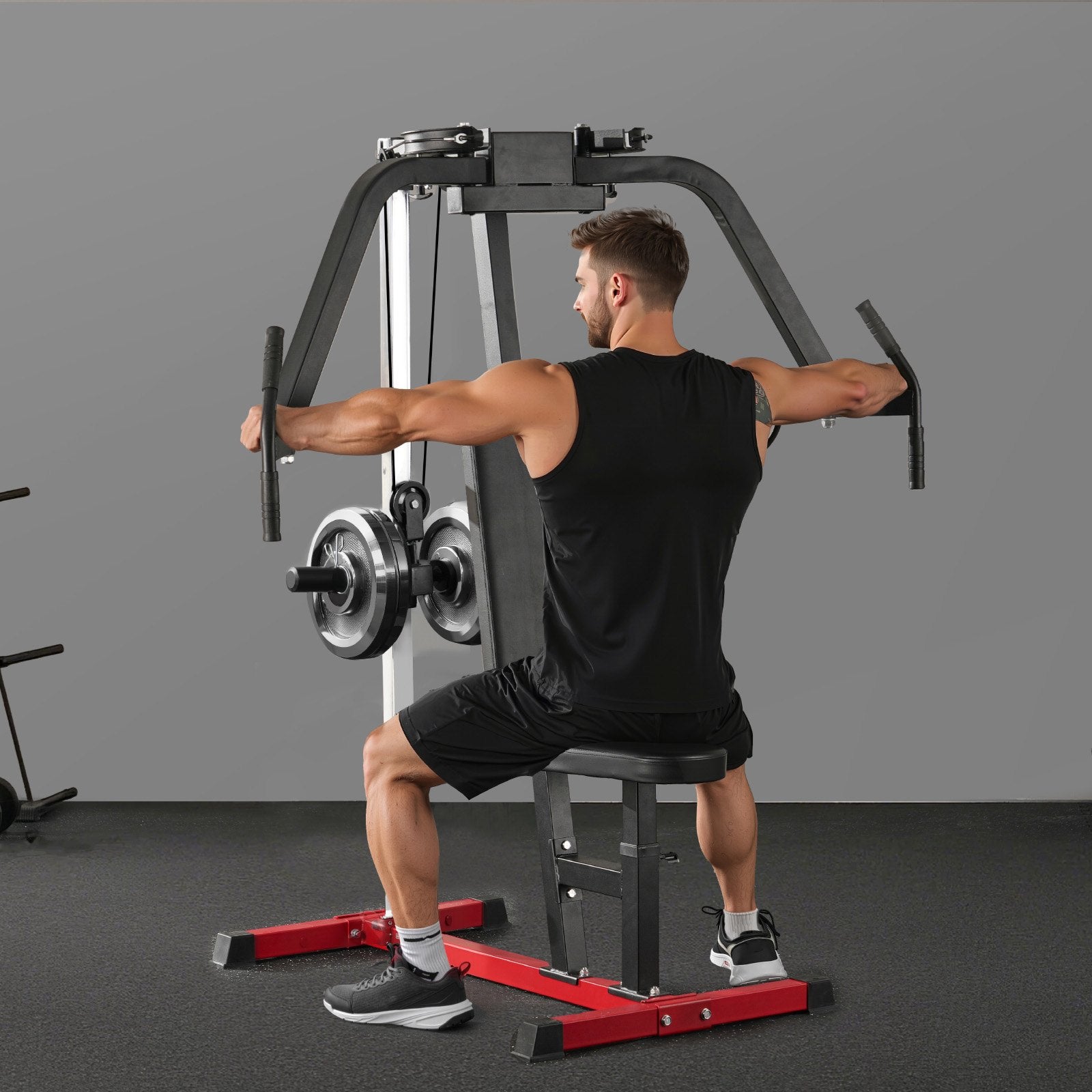Adjustable Upper Body Fly Machine for Home Gym - Enhance Chest, Back, Pectoral, and Shoulder Workouts, Supports 450LBS, Smooth Bearings, Easy Assembly
