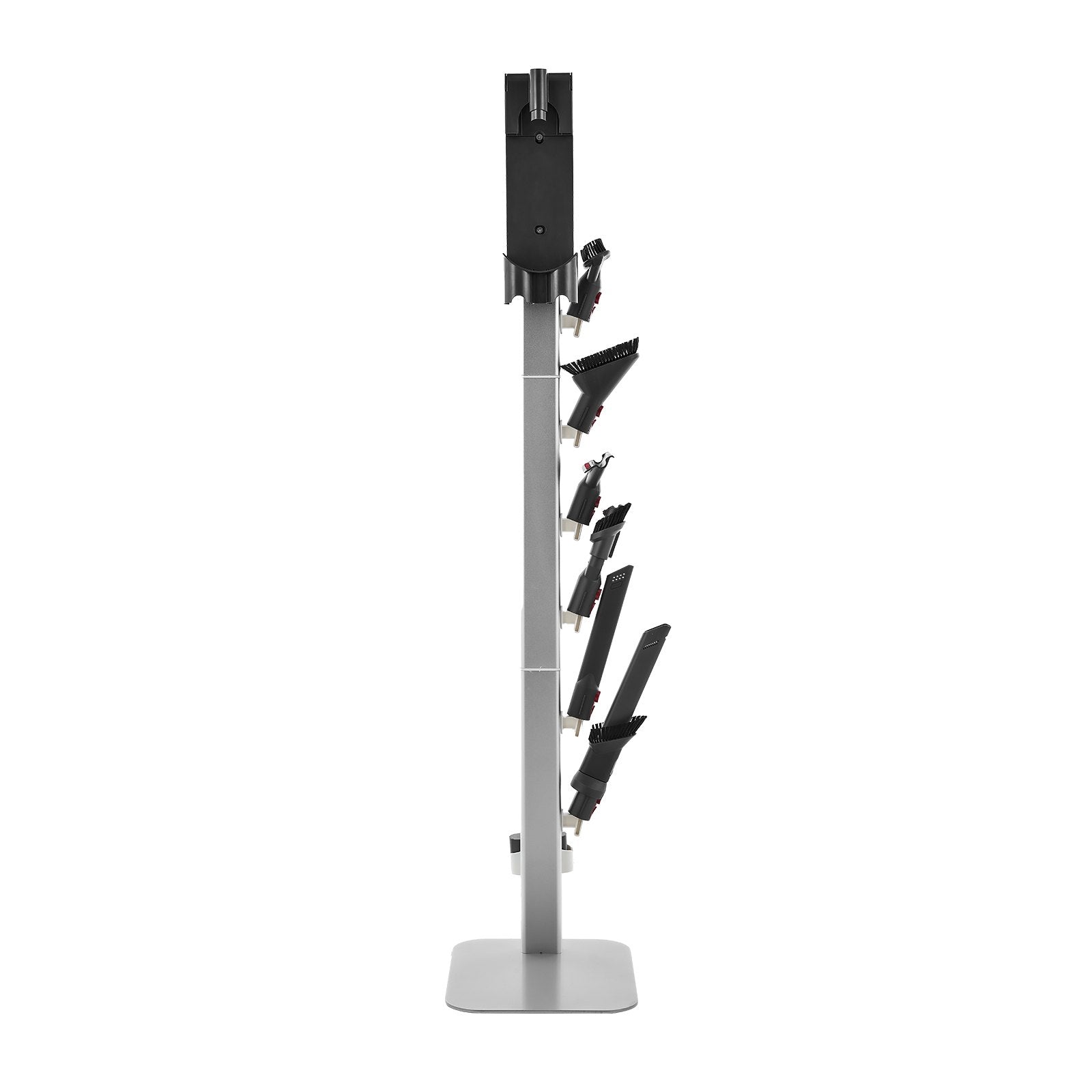Universal Vacuum Stand Holder for Dyson G5-V6 Series, Stable Organizer with 6 Hooks, Non-slip Footpads, Space-saving Design in Gray