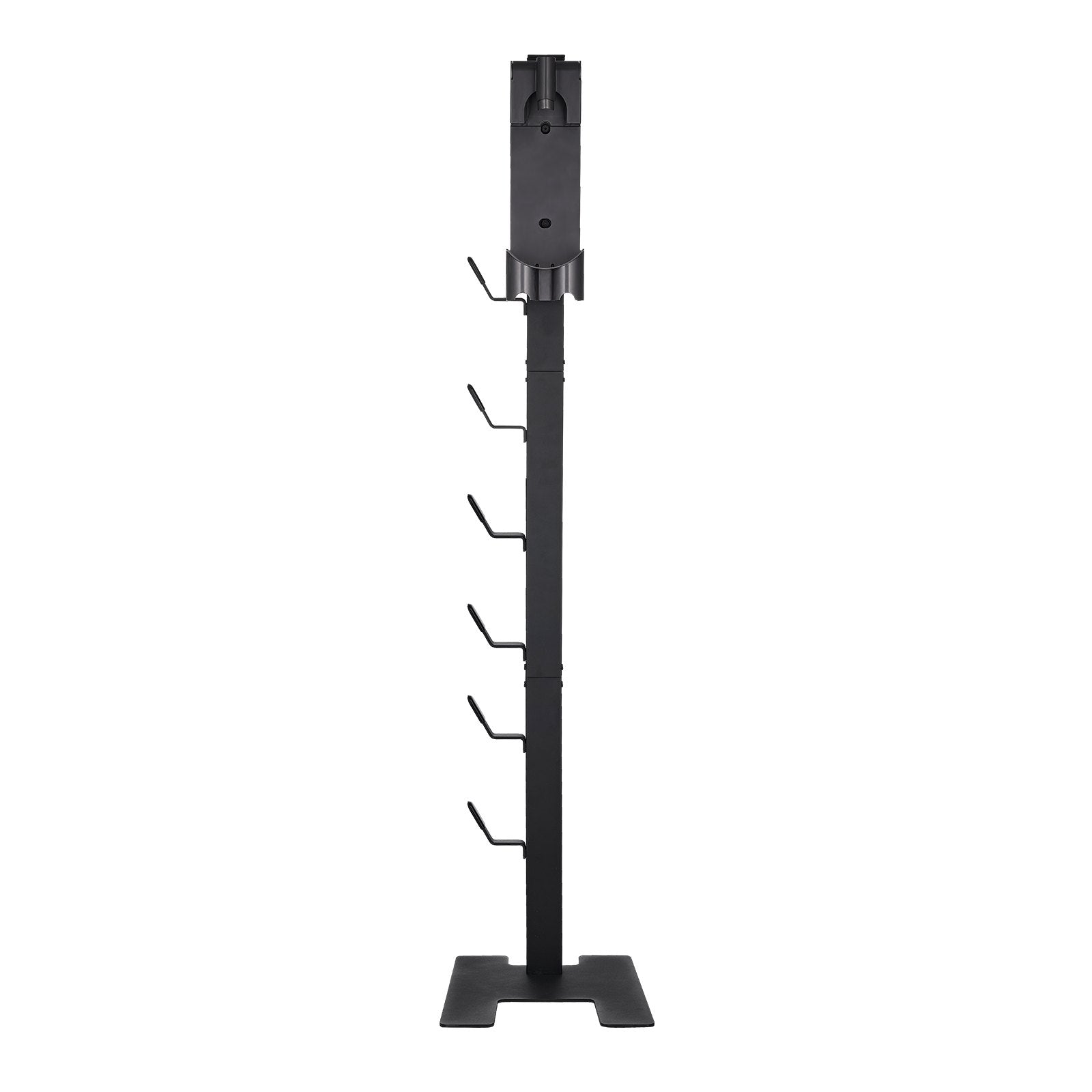 Universal Vacuum Stand Holder for Dyson V6-V15, Stable Storage Solution with 6 Hooks for Cordless Upright Vacuum Accessories, Black Steel