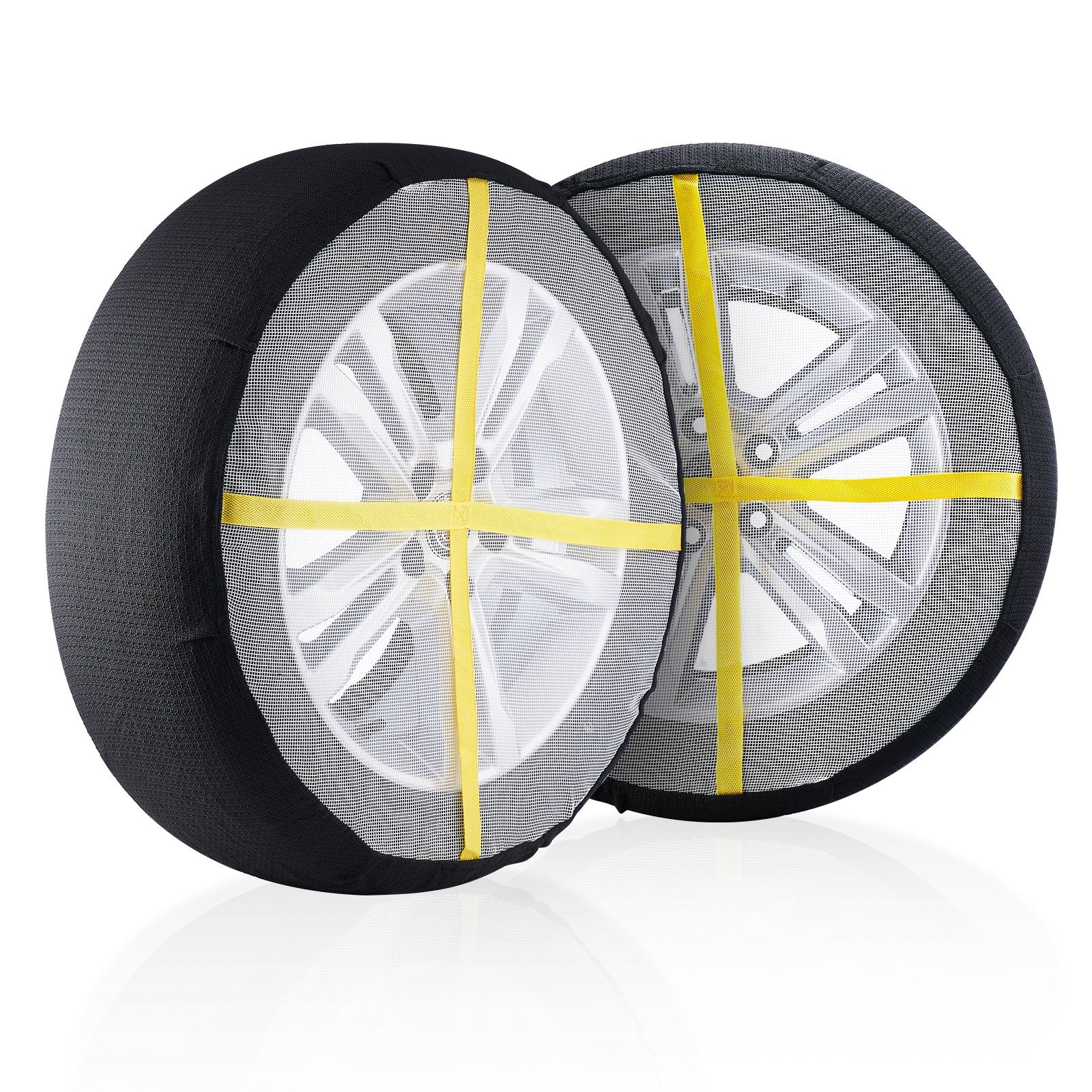 Enhanced Traction Snow Tire Socks - Full Coverage, Polyester Fiber, for Cars, SUVs, Pickups & Trucks, Easy Install, Large (2 Pack)