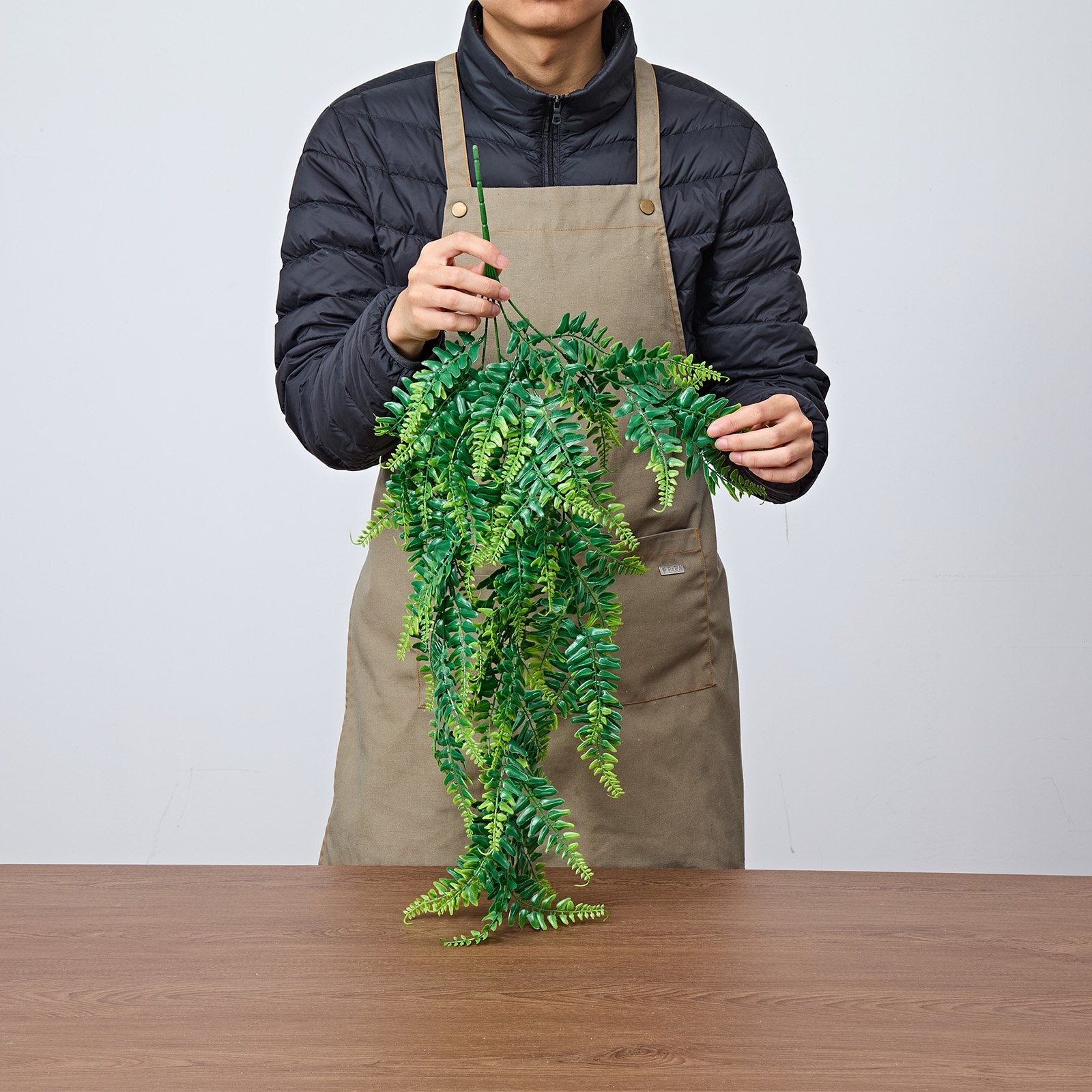 12 Pcs Artificial Boston Ferns - 32-Inch Hanging Faux Greenery for Indoor/Outdoor Decor, Wall, Wedding, Porch, Garden, Home Decor