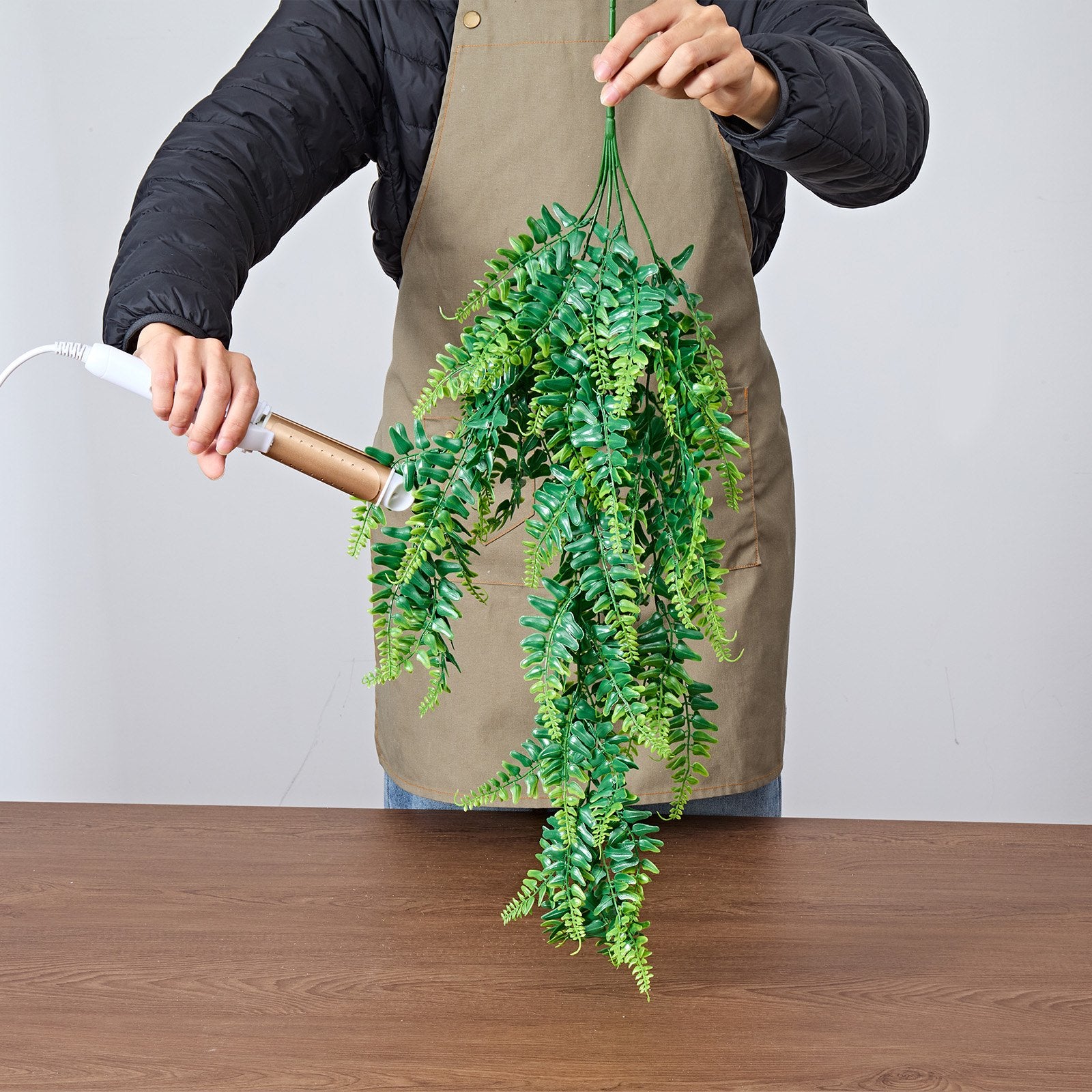 12 Pcs Artificial Boston Ferns - 32-Inch Hanging Faux Greenery for Indoor/Outdoor Decor, Wall, Wedding, Porch, Garden, Home Decor