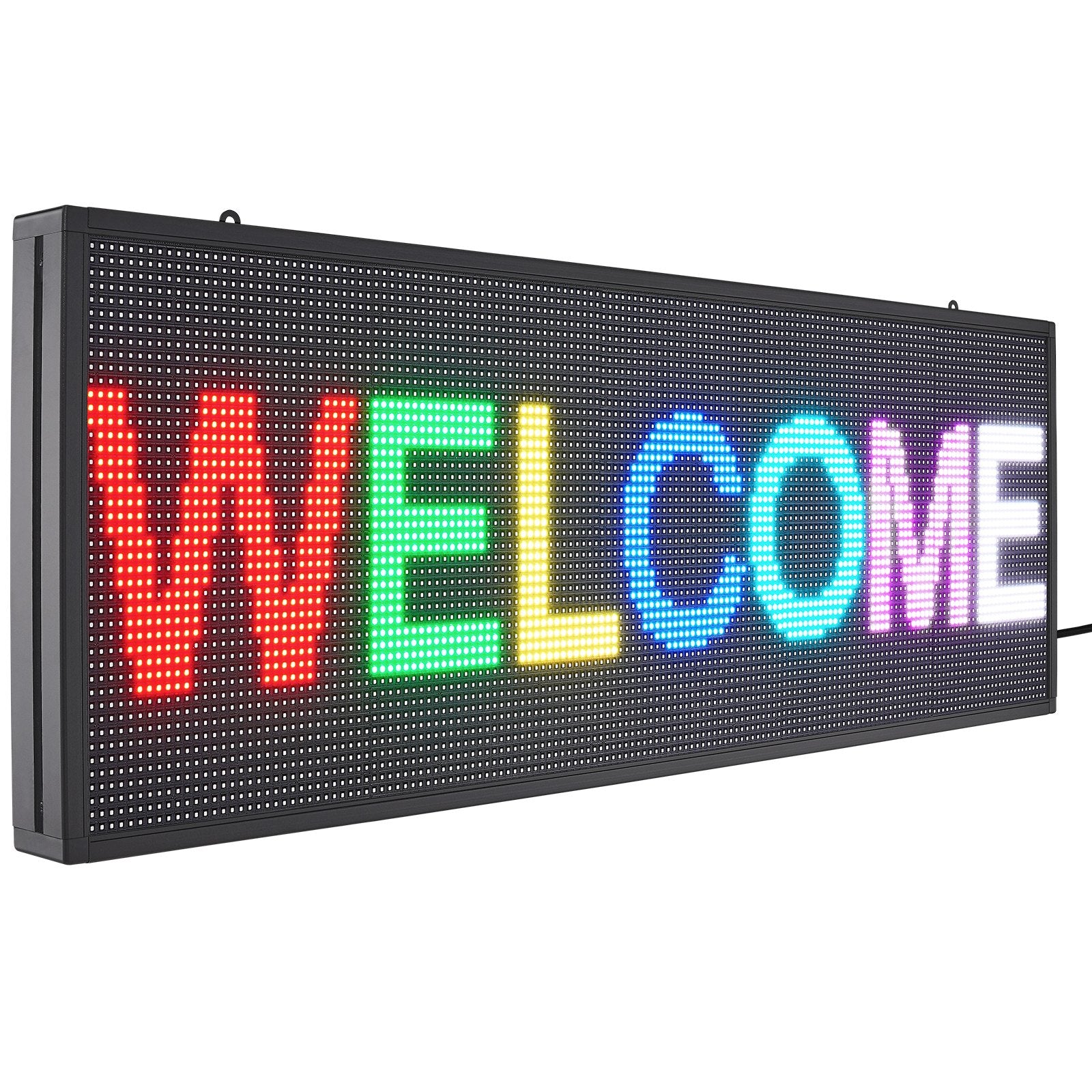 Customizable 40"x14" LED Scrolling Display Panel, Full-Color Programmable Sign with WIFI USB, Perfect for Business, Bar, and Event Advertising