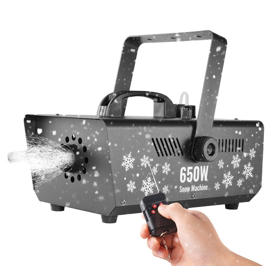 Portable 650W Snow Machine with Wireless Remote - Premium Artificial Snowflake Maker for Christmas, Weddings, Parties & Stage Effects