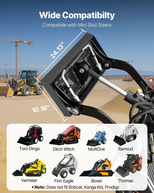 Universal Quick Attach Skid Steer Mount Plate with 2" Hitch, Heavy Duty Steel, 1500lbs Capacity, Compatible with Toro Dingo & Tractors