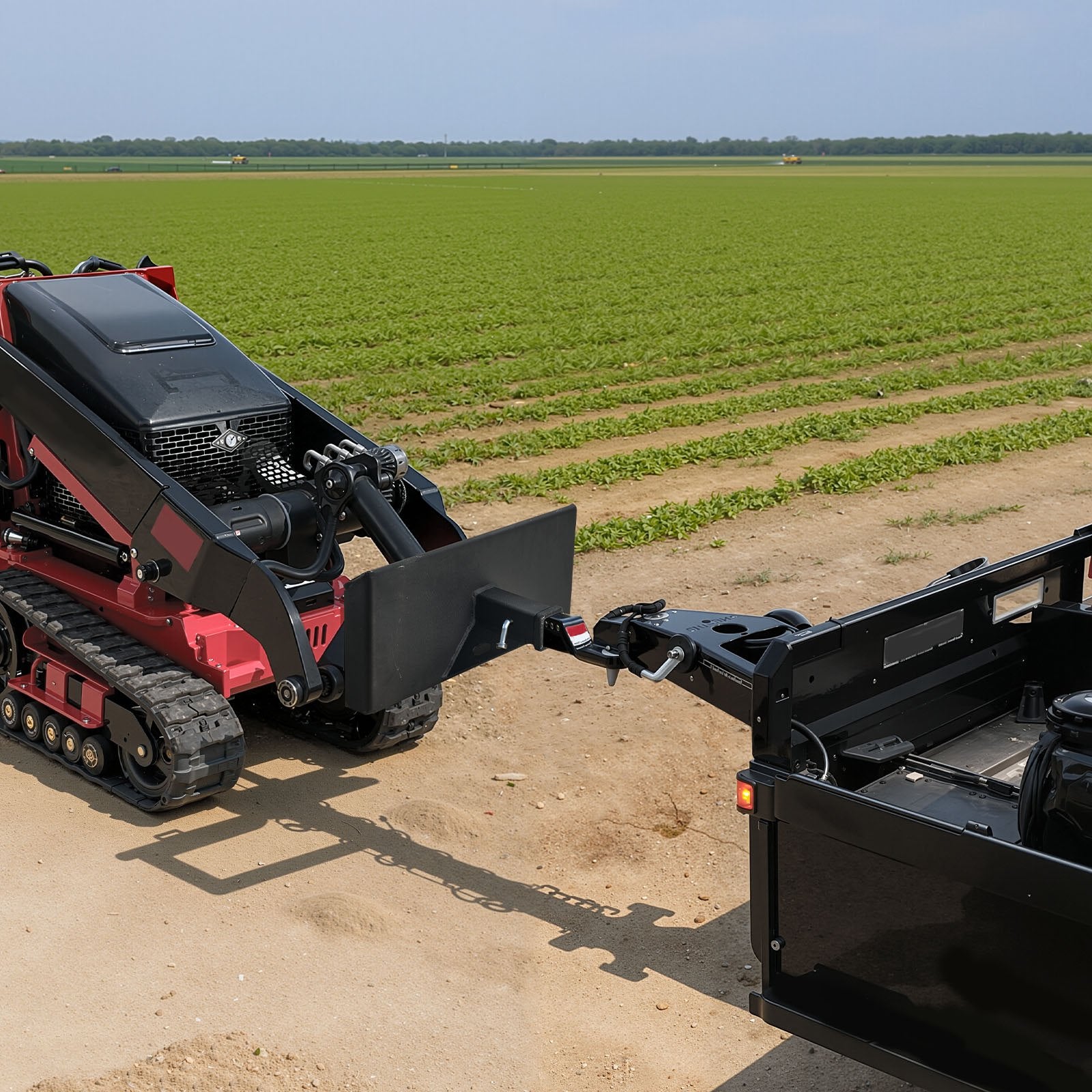Universal Quick Attach Skid Steer Mount Plate with 2" Hitch, Heavy Duty Steel, 1500lbs Capacity, Compatible with Toro Dingo & Tractors