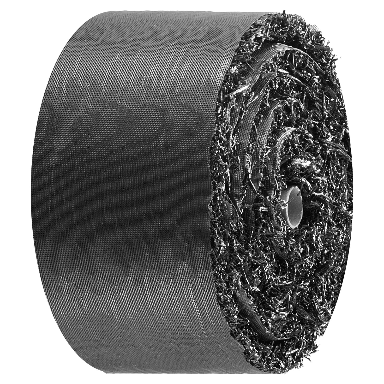Eco-Friendly Recycled Rubber Mulch Mat Roll, 140 x 4.5 in - Durable Garden Edging, Weed Barrier with Stakes, Easy Install, All-Weather Landscaping Solution