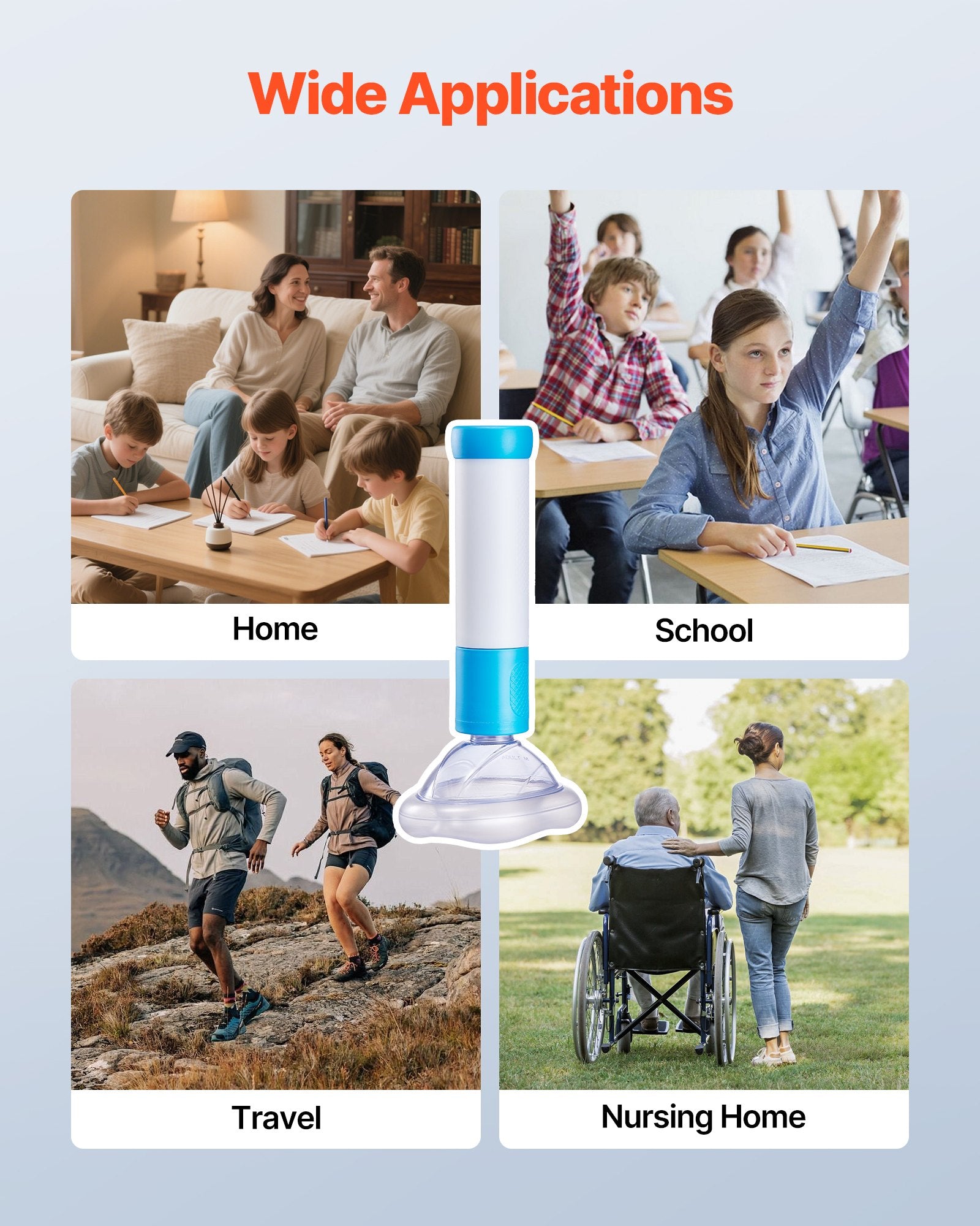 Portable Choking Rescue Device with Multi-Size Masks for Quick Airway Clearing, Ideal First Aid Kit for Home, School, and Travel Emergencies