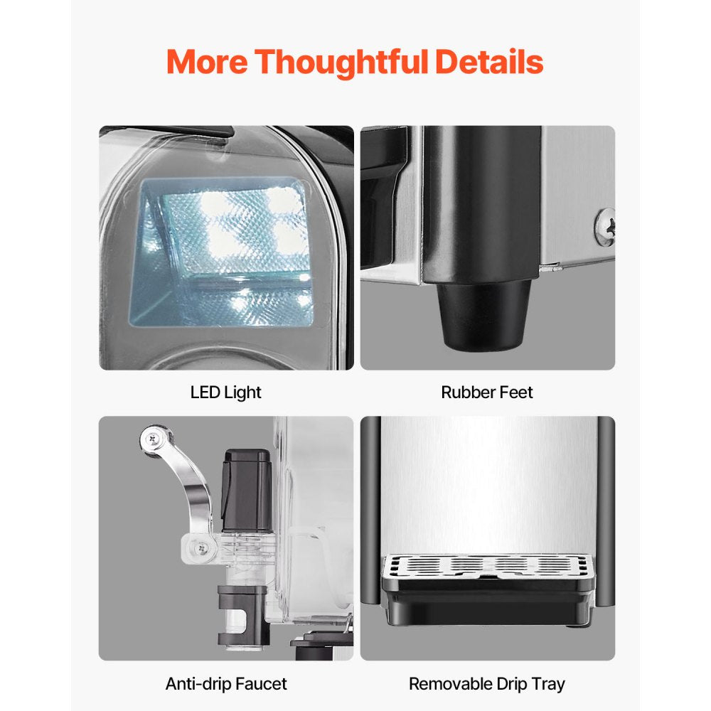 Large Capacity 3L Slushy Maker with Automatic Cleaning and Temperature Control for Home and Commercial Use, 330W Stainless Steel Frozen Drink Machine in Black