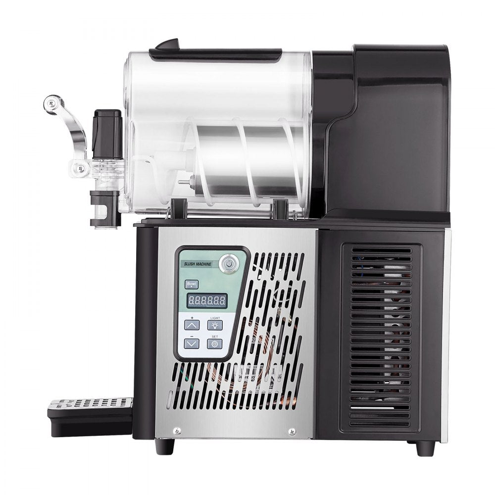 Large Capacity 3L Slushy Maker with Automatic Cleaning and Temperature Control for Home and Commercial Use, 330W Stainless Steel Frozen Drink Machine in Black