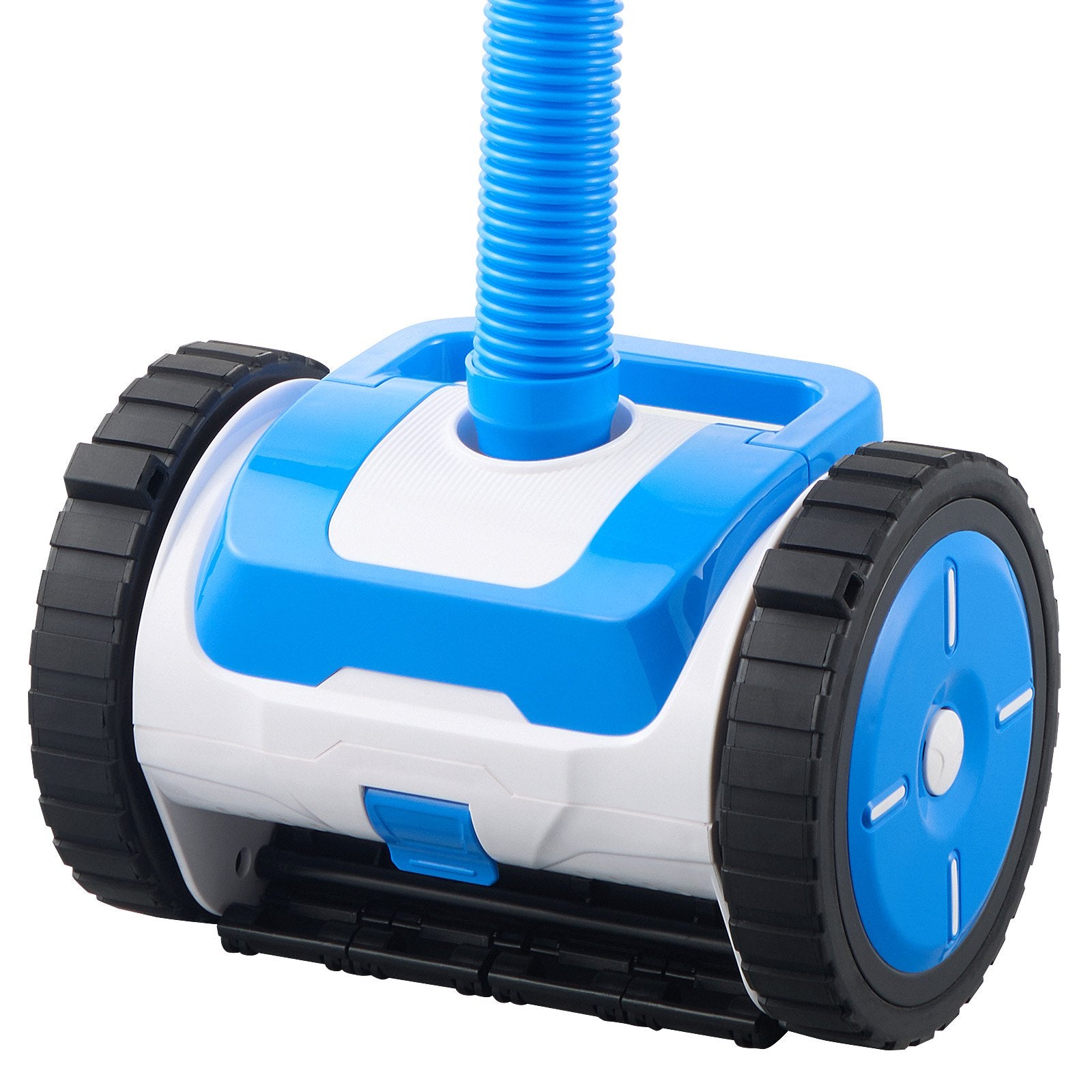 Efficient Automatic Suction Pool Cleaner with 2 Wheels for In-Ground & Above-Ground Pools, 20x40 ft, Perfect for Various Surfaces & Quick Assembly