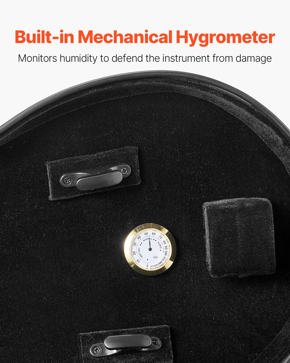 Lightweight 4/4 Violin Case with Hygrometer and Dual Straps, Anti-Scratch Carbon Fiber, Plush Lining, Triangular for Travel