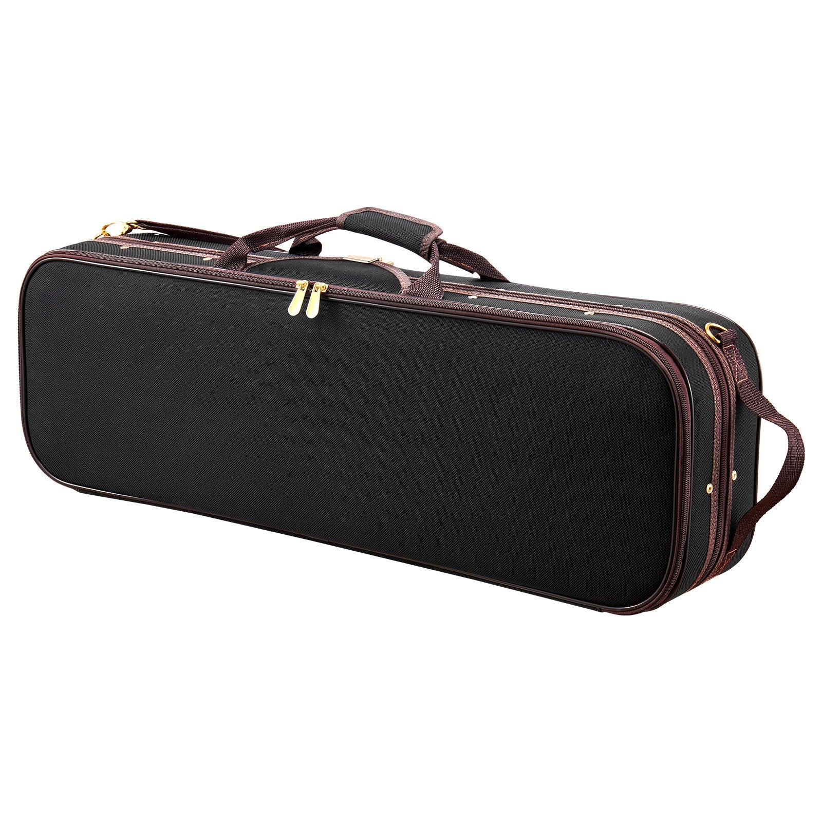 Premium 4/4 Violin Case with Hygrometer, Lightweight Travel Bag, Plush Lining, Anti-Scratch, Oblong Design, Black, for Full-Size Violins
