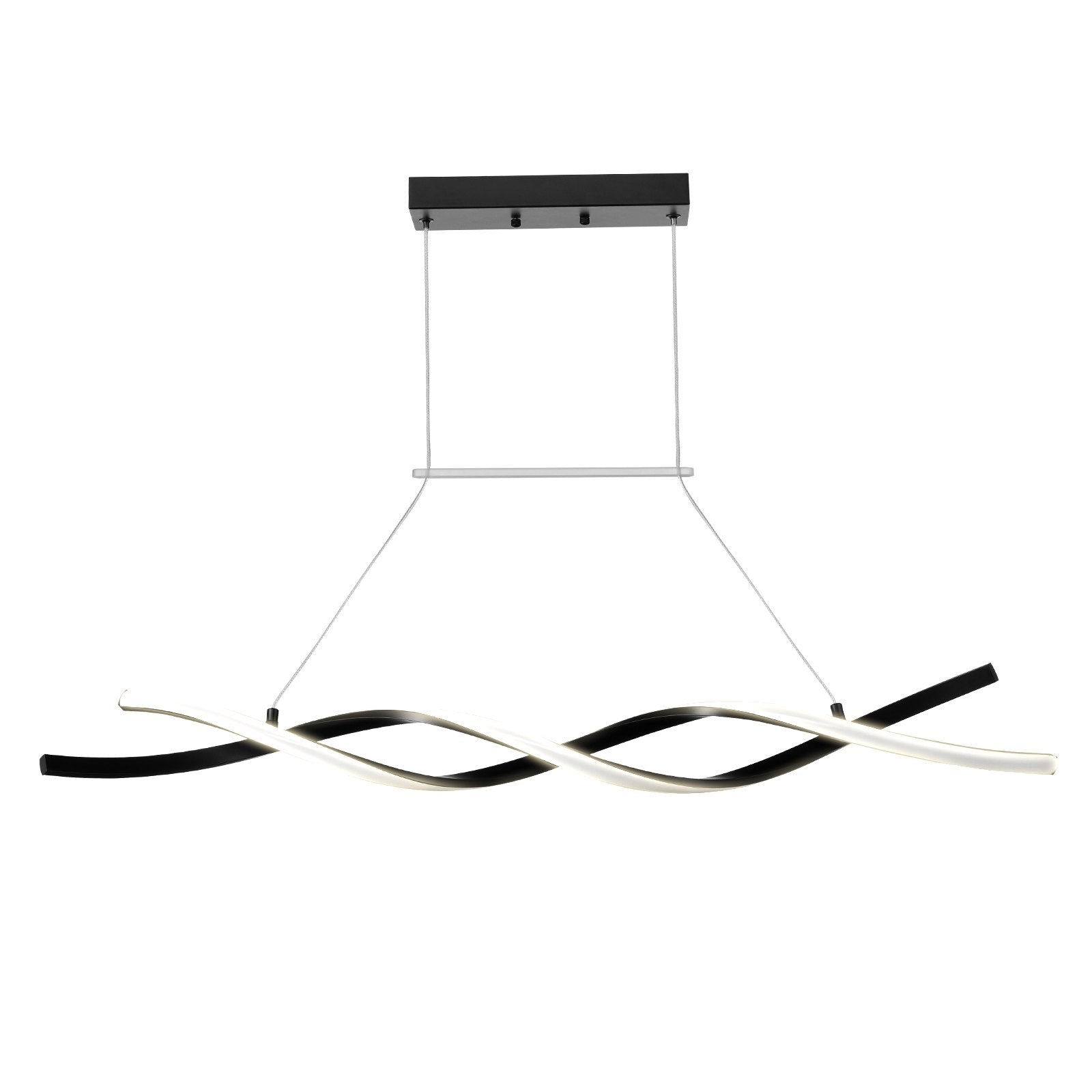 Modern 24W LED Chandelier Pendant Light, Dimmable with Adjustable Color Temperature, Silicone Lampshade for Dining & Kitchen Spaces