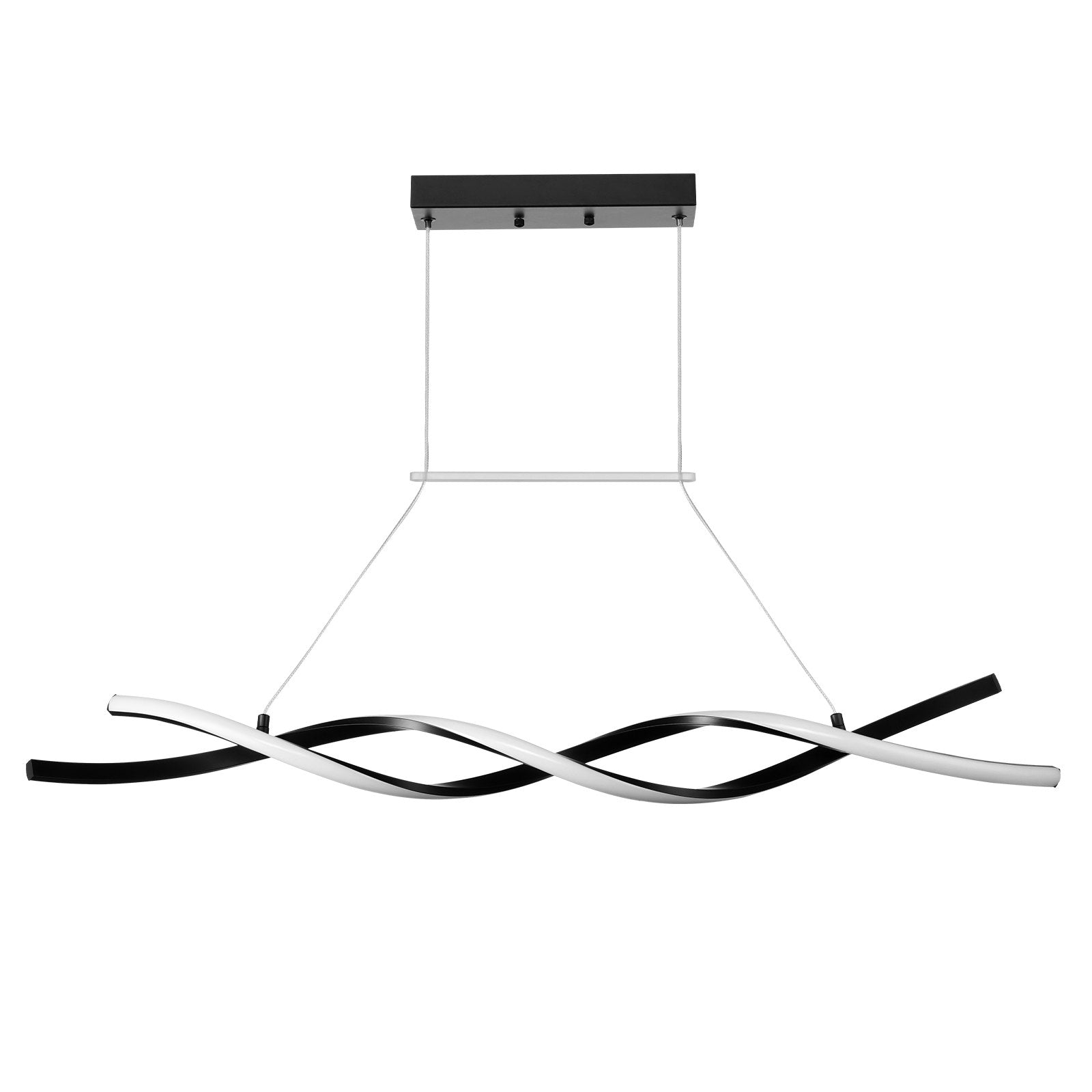 Modern 24W LED Chandelier Pendant Light, Dimmable with Adjustable Color Temperature, Silicone Lampshade for Dining & Kitchen Spaces