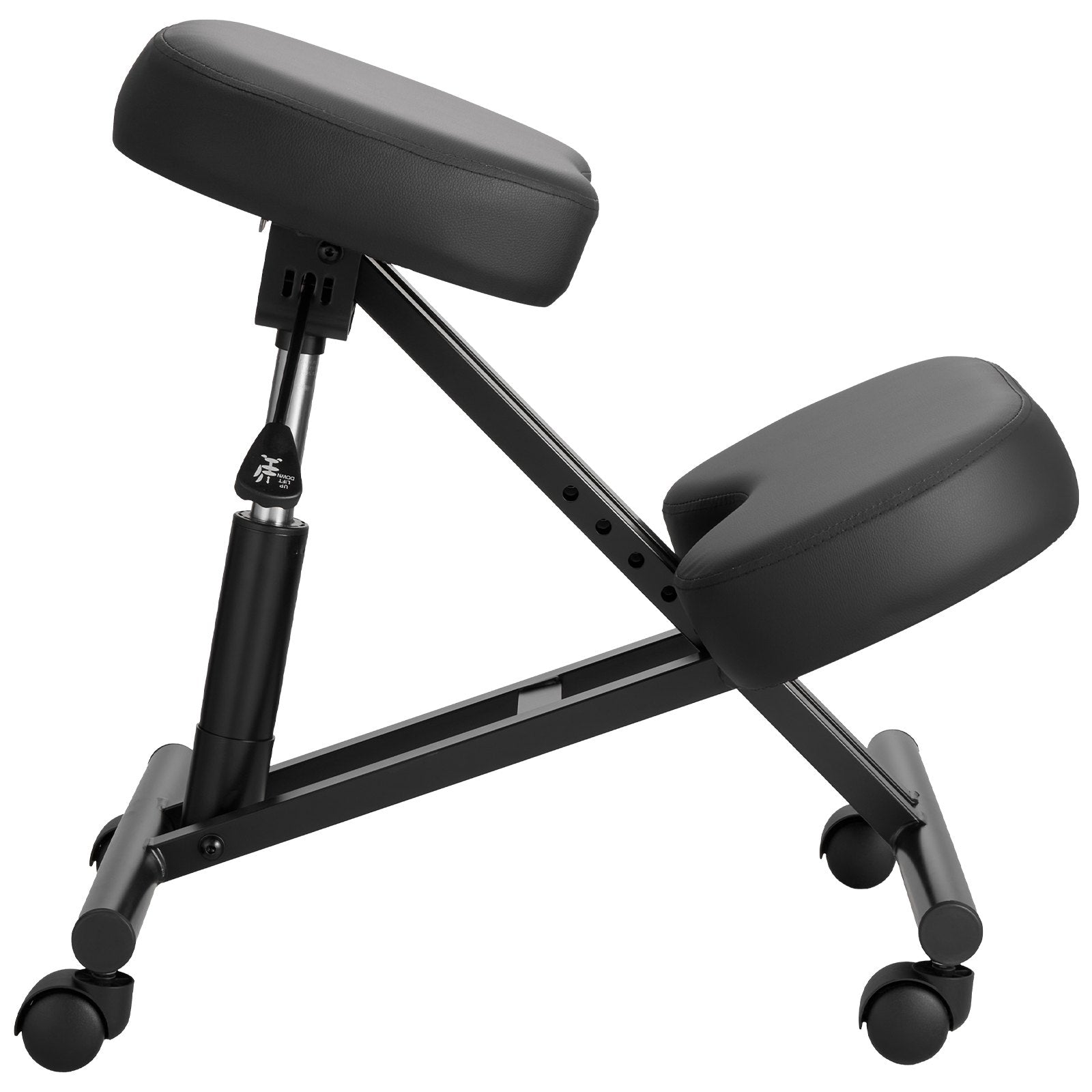 Ergonomic X-Shaped Adjustable Kneeling Chair with Wheels, Thick Foam Cushions for Neck & Back Pain Relief in Home, Office, Meditation