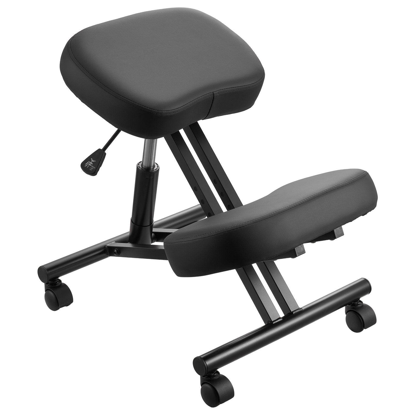 Ergonomic X-Shaped Adjustable Kneeling Chair with Wheels, Thick Foam Cushions for Neck & Back Pain Relief in Home, Office, Meditation
