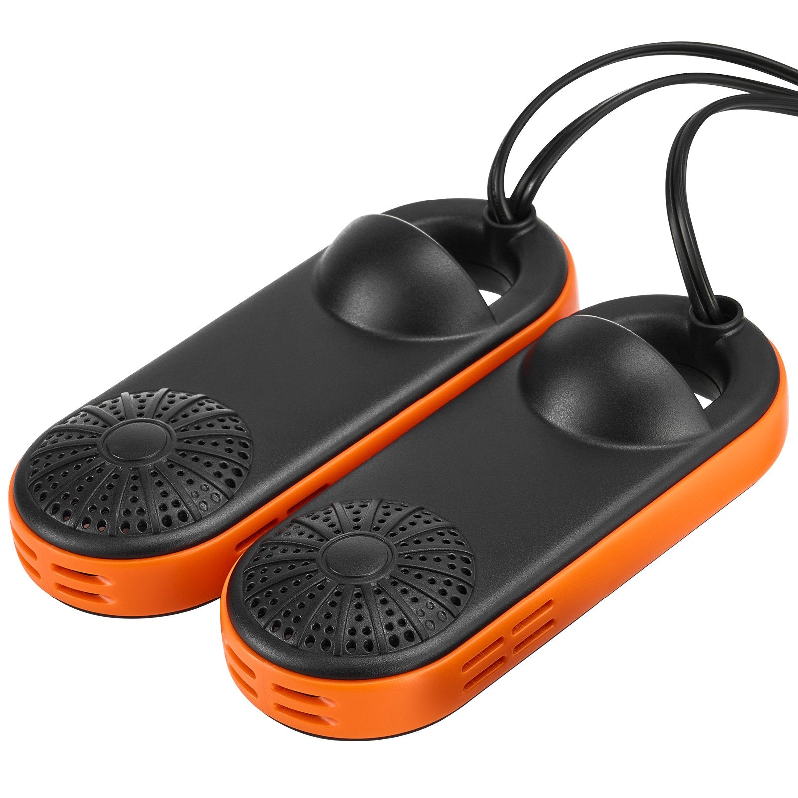 Portable Electric Shoe & Boot Dryer with UVA, Deodorizing Warmers for Quick Drying of Slippers, Leather & Canvas Shoes, Socks - Black/Orange