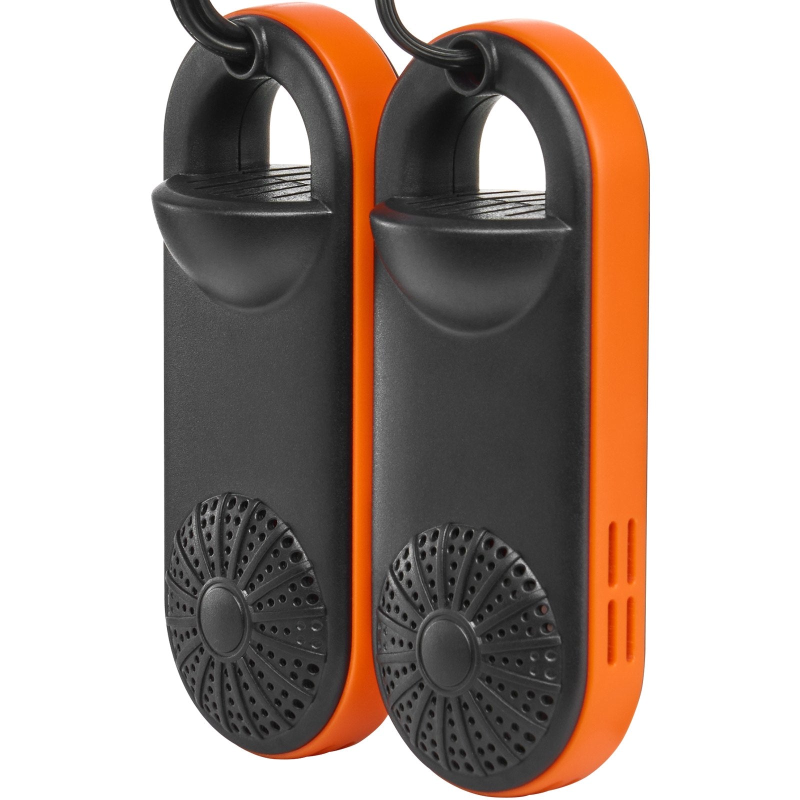Portable Electric Shoe & Boot Dryer with UVA, Deodorizing Warmers for Quick Drying of Slippers, Leather & Canvas Shoes, Socks - Black/Orange