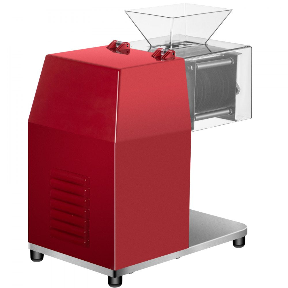 VEVOR Commercial Meat Cutting Machine, 551 Lbs/H 850W Meat Shredding Machine, 3.5mm Blade Electric Meat Cutter, Stainless Steel Restaurant Food Cutter, for Kitchen Supermarket Lamb Beef Chicken, Red