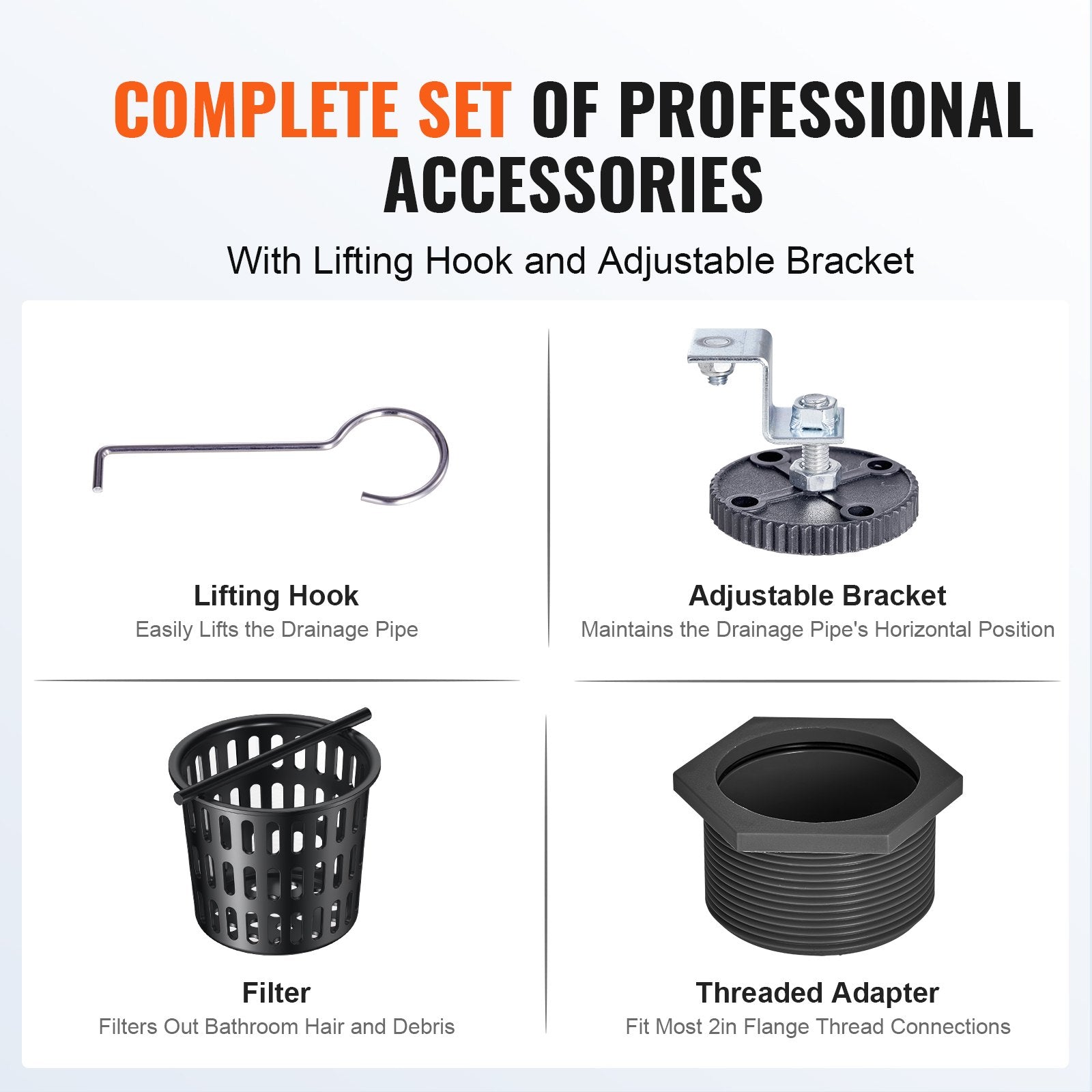 24-Inch Black Linear Shower Drain with Hair Strainer, Tile Insert Cover, Brushed Stainless Steel, High Flow, Easy Maintenance