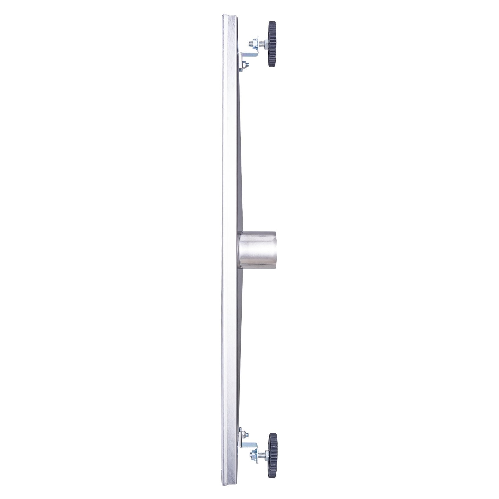24" Linear Shower Drain Offset with Tile Insert, Brushed Stainless Steel, Leveling Feet, Hair Strainer, High Discharge Capacity