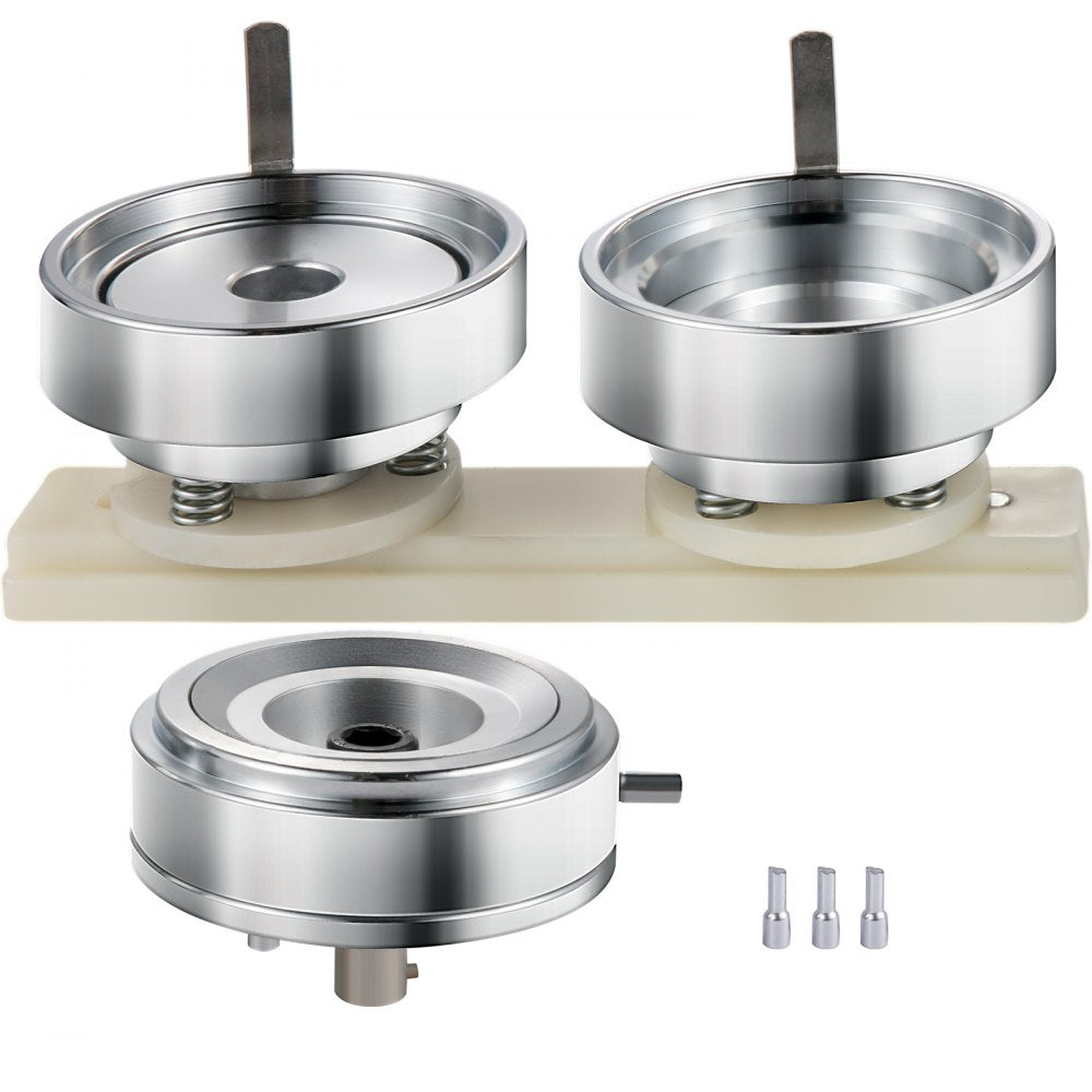 VEVOR Badge Punching Die 2-1/4 inch/58mm Round Punching Die with ABS Slide Button Die Carbon Steel Badge Maker Part Aluminum Alloy Core Compatible with Button Maker Making Machine for DIY Logo Badges