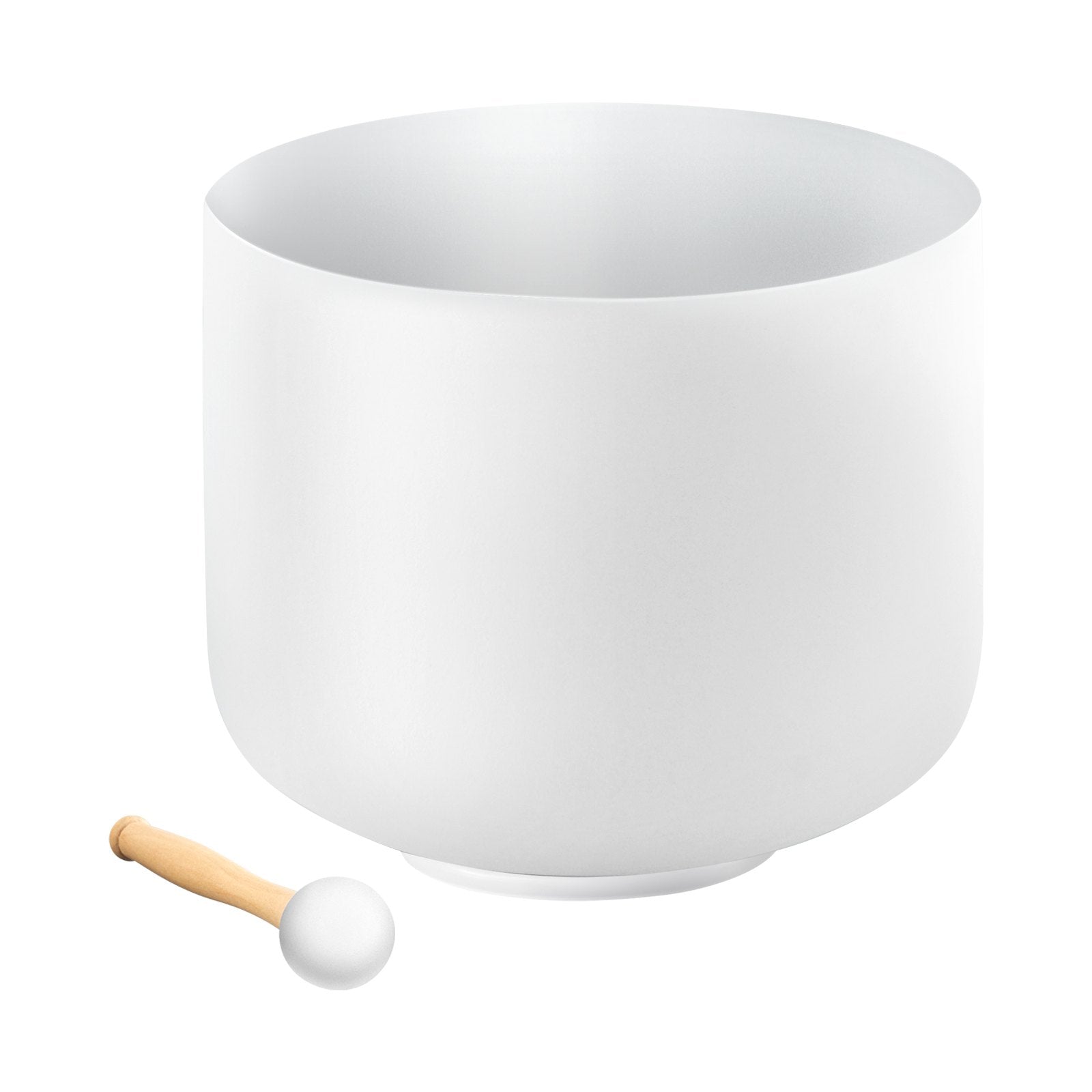 8-Inch Frosted Quartz Crystal Singing Bowl - F Note Heart Chakra Sound Healing Set for Meditation, Yoga, and Relaxation with Mallet & O-Ring