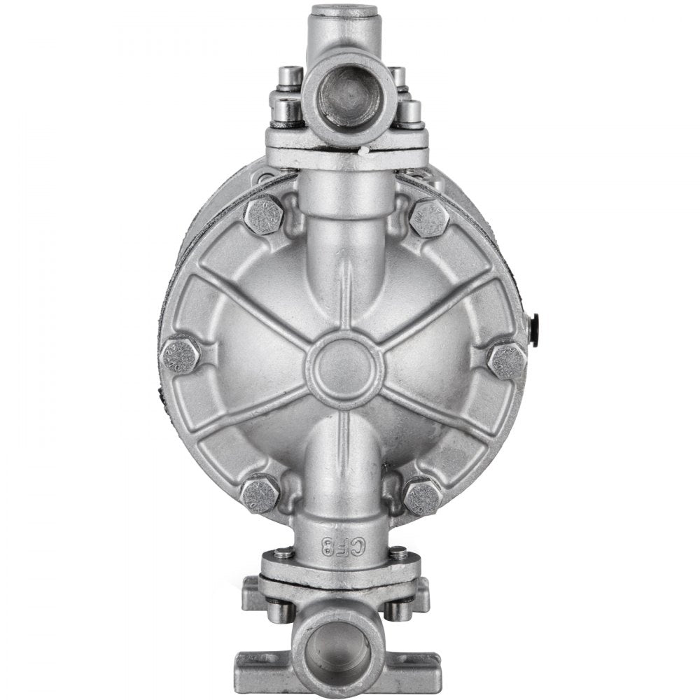 High-Performance Stainless Steel Air-Operated Diaphragm Pump for Chemical Applications, 12 GPM, 115 PSI, Featuring 1/2" Inlet & Outlet