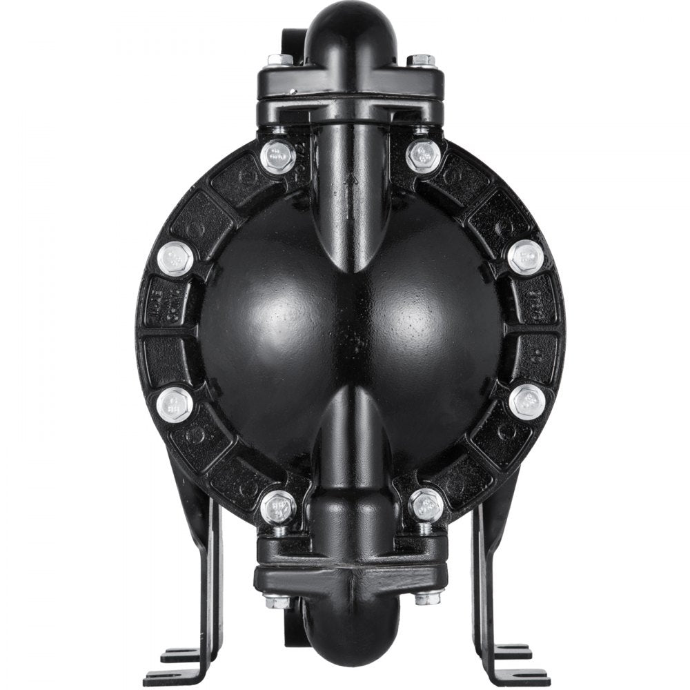 VEVOR Air-Operated Double Diaphragm Pump, QBY4-25L F46 35 GPM 1 Inch Inlet And Outlet, Max 120 PSI, NPT1/2 inch Air Inlet, Corrosion-Proof Aluminum Dual Diaphragm Air Pump for Chemical Industrial Use