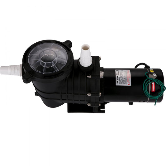 VEVOR Pool Pump 2.0HP 110V, Powerful Self-priming Pump 1500W 6657GPH, In/Above Ground Swimming Pool Pump, Single Speed Filter Pump w/ Strainer Basket, High Flow Pool Pump