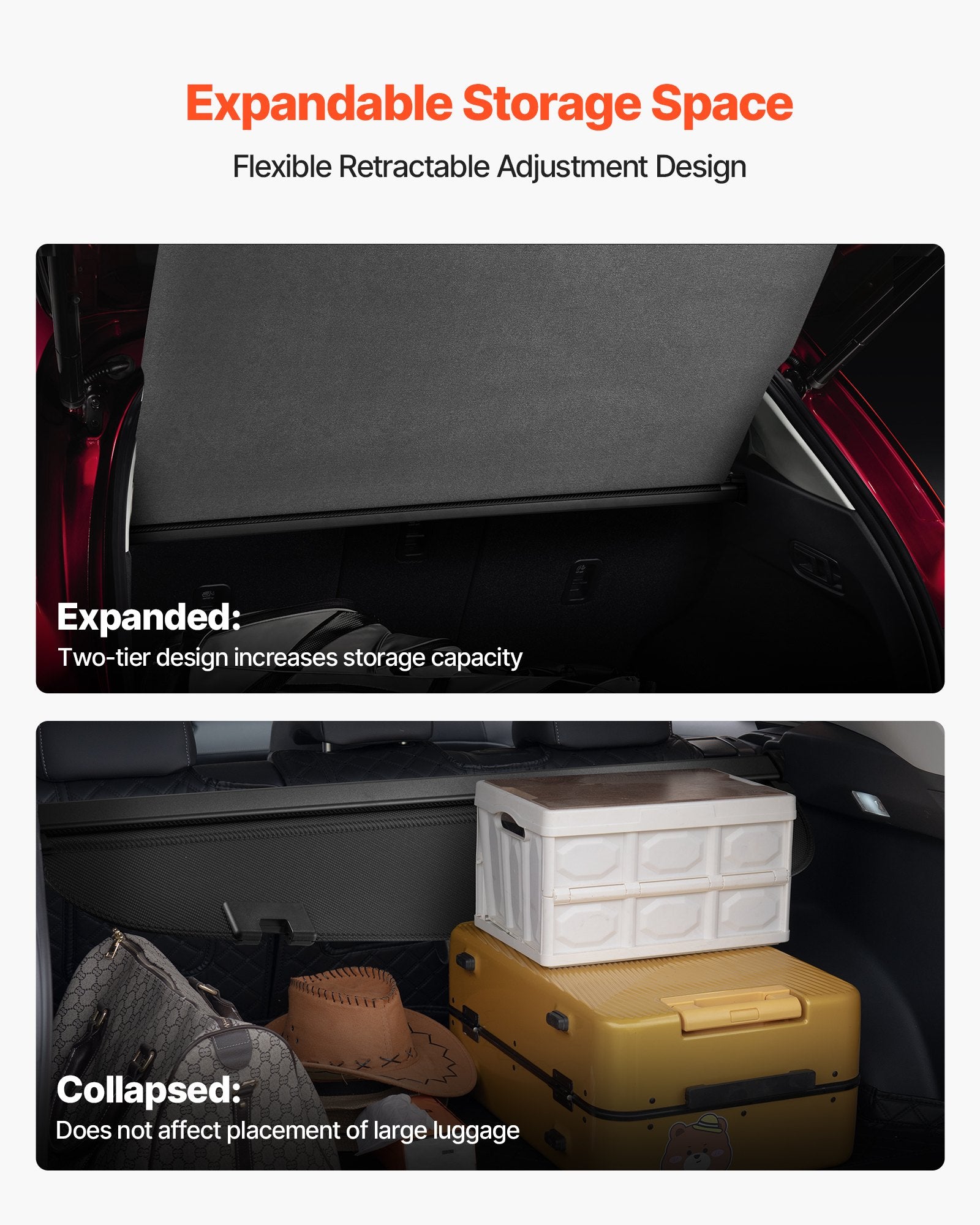 Mazda CX-5 2017-2025 Retractable Cargo Cover with Carbon Fiber Texture, Anti-Peeping Privacy Shield, Easy Install, Secure Trunk Shade