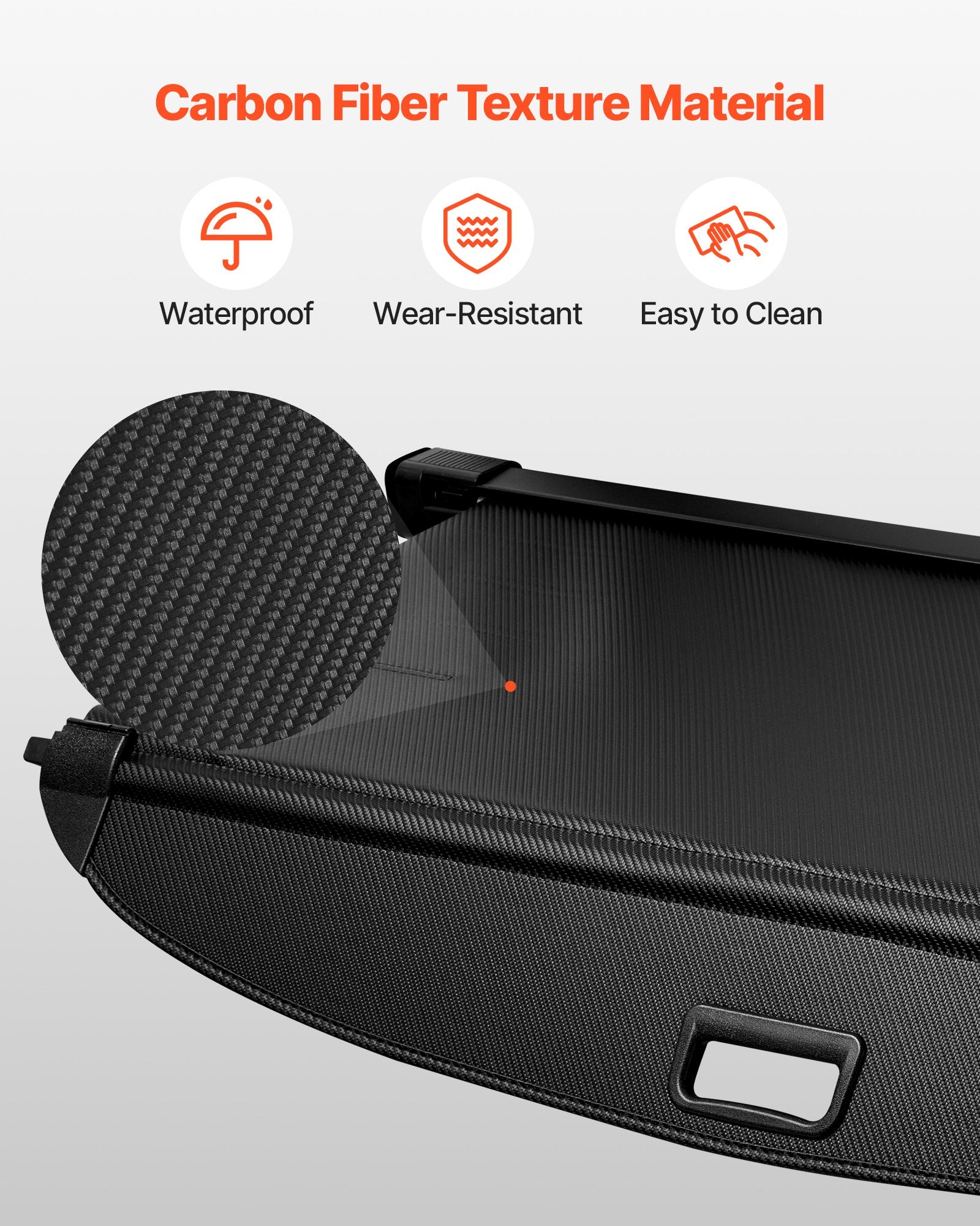 Upgraded Hyundai Tucson 2021-2025 Retractable Cargo Cover: Anti-Peeping Carbon Fiber Privacy Shield & Easy Install Security Shade with Net
