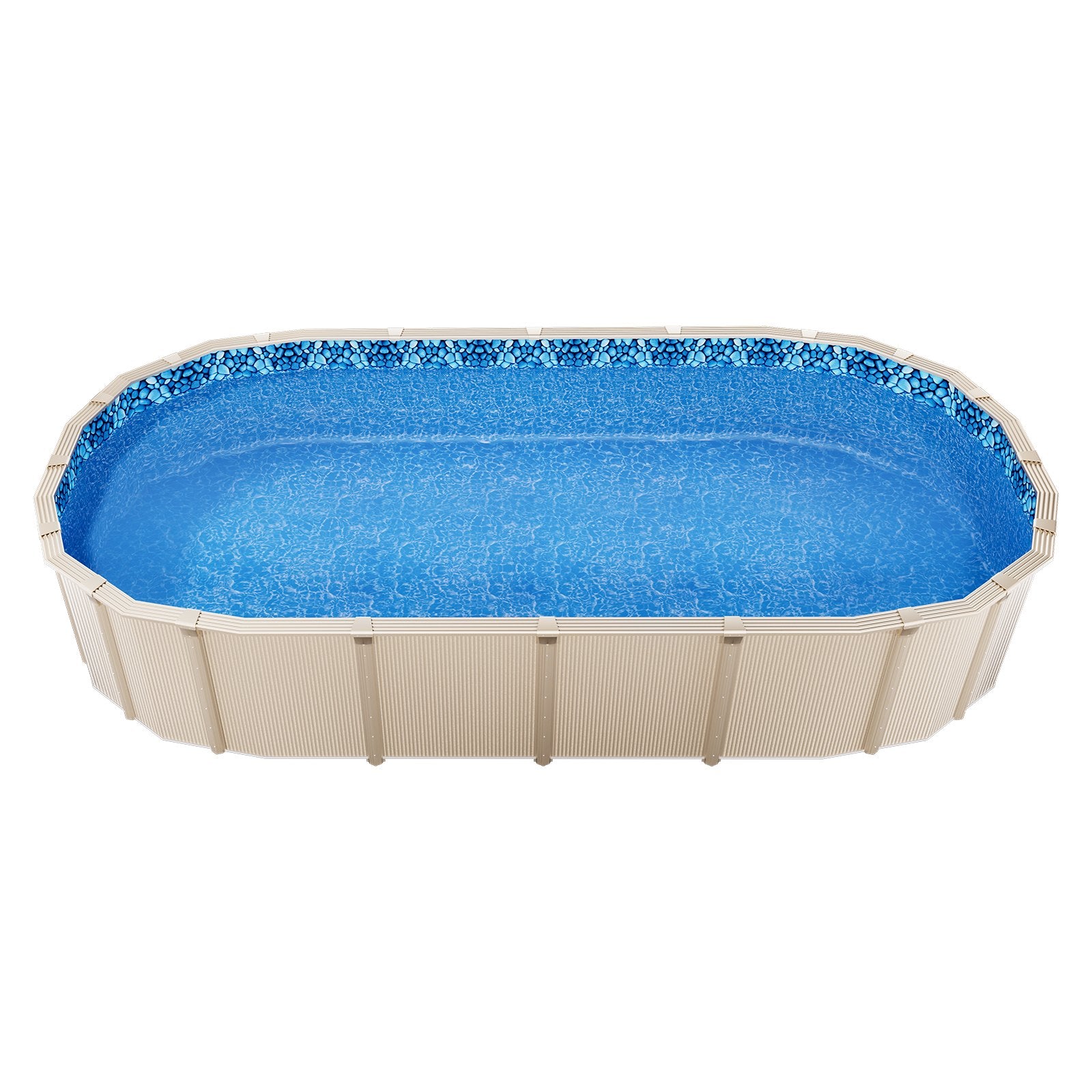 Durable 18x33ft Oval Overlap Pool Liner for Above Ground Pools, Fits 48-54in Wall, Tear-Resistant Vinyl, Beautiful Pattern, Premium Quality