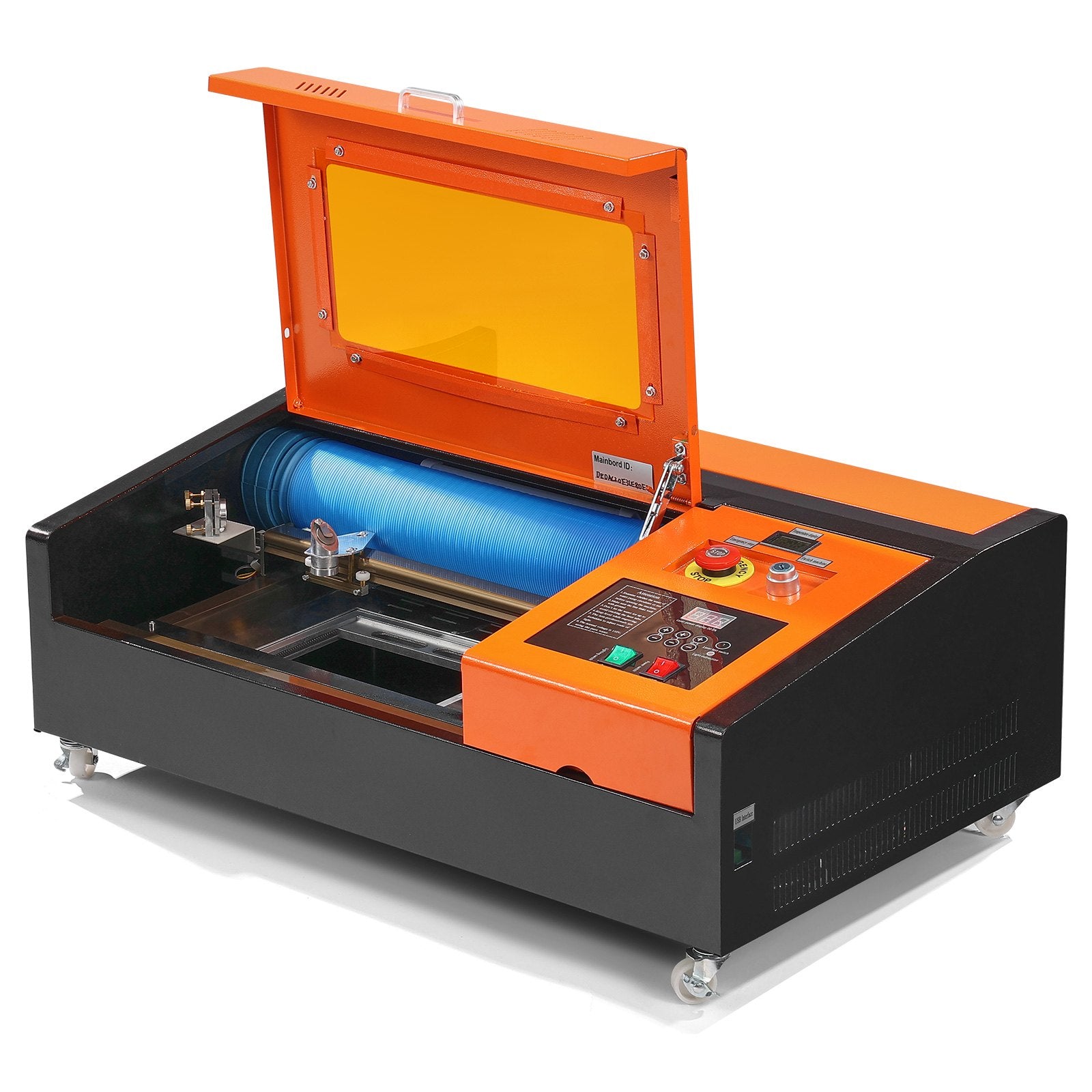 Enhanced 40W CO2 Laser Engraver Cutter, 12x8" Workspace, Water-Cooled, CorelDRAW Compatible for Wood, Acrylic, Fabric Crafting