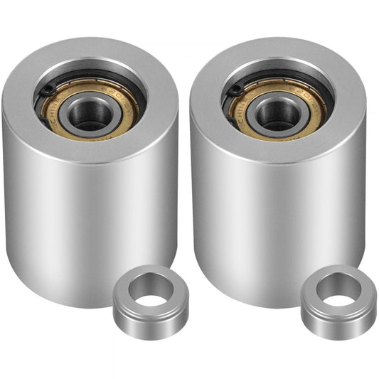 VEVOR Belt Grinder 2\" x 72\" Wheel Set, Complete Belt Knife Grinder Wheel Set, Aluminum Belt Grinder Wheel Crowned, for Knife Grinder 5\" Drive Wheel 5/8\" Bore 4\" Tracking 2\" Idler Wheels (5\"-4\"