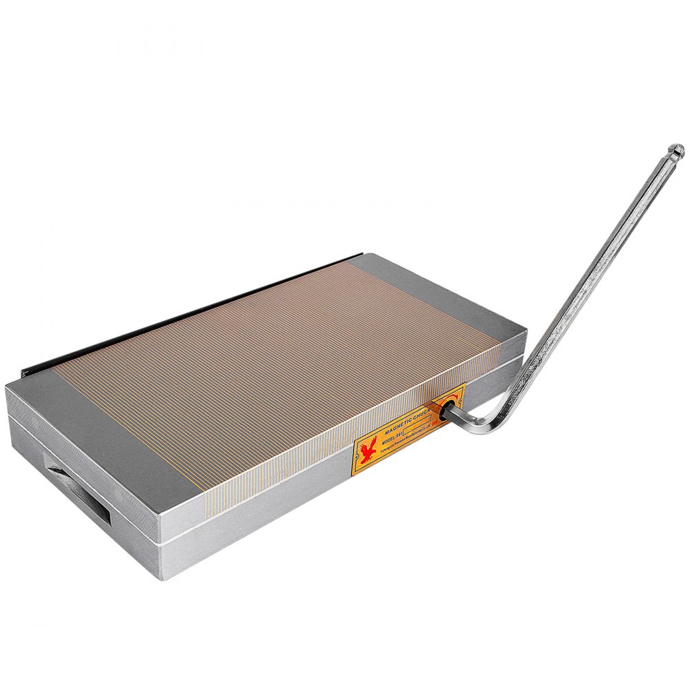 Durable 6x12 Inch Rectangular Magnetic Chuck with 9920lbs Capacity and Fine Pole Design, Offering Powerful 100 N/cm2 Magnetic Force