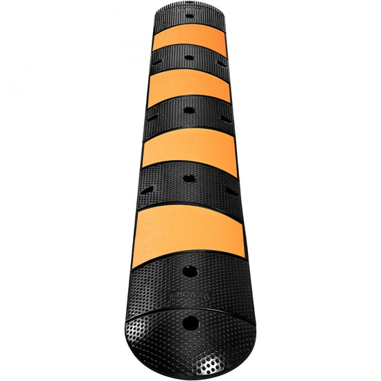 VEVOR Rubber Speed Bump, 1 Pack 2 Channel Speed Bump Hump, 72