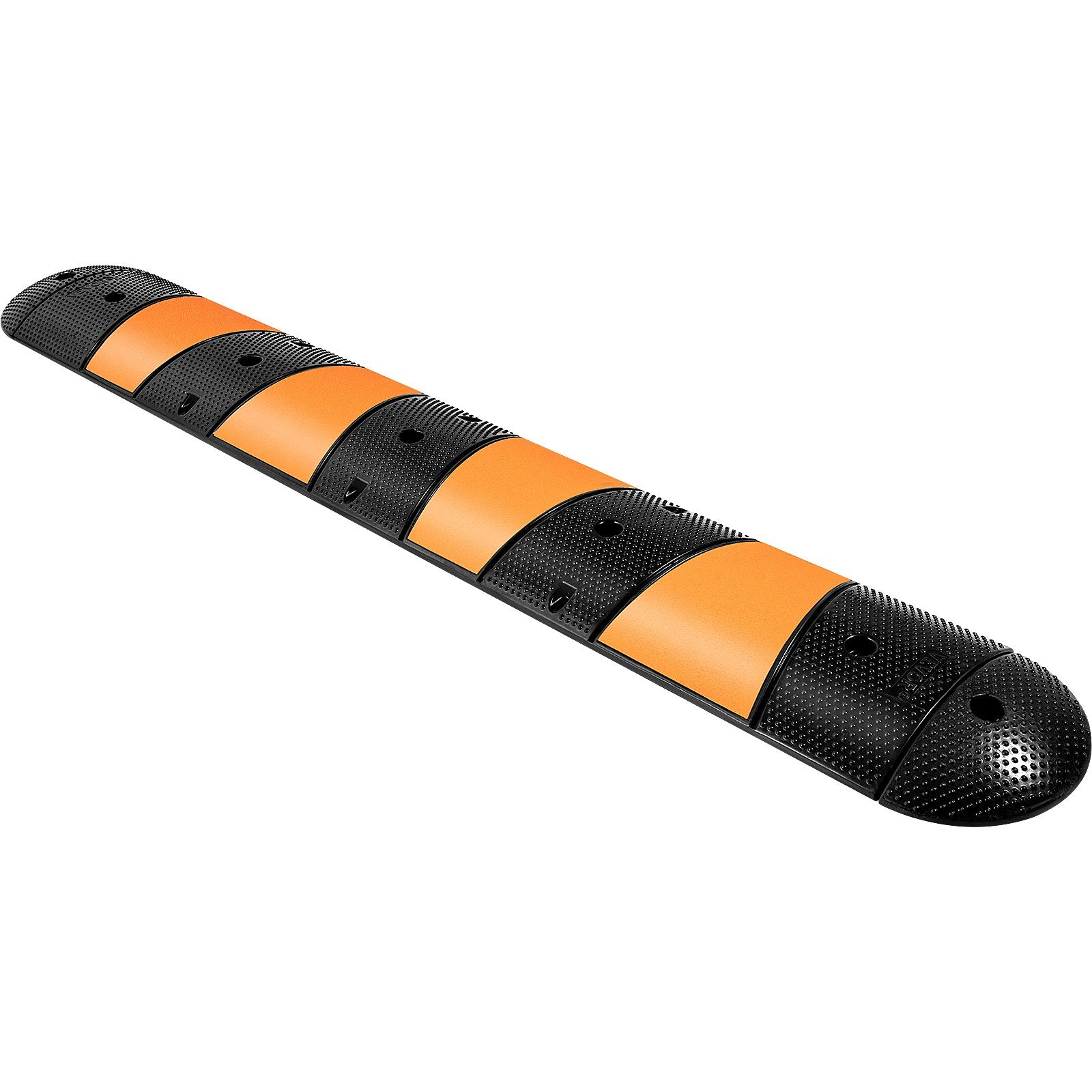 Modular Rubber Traffic Calming Device - Durable 72" Dual-Channel Design, Supports 22,000 LBS, Ideal for Asphalt & Gravel Surfaces