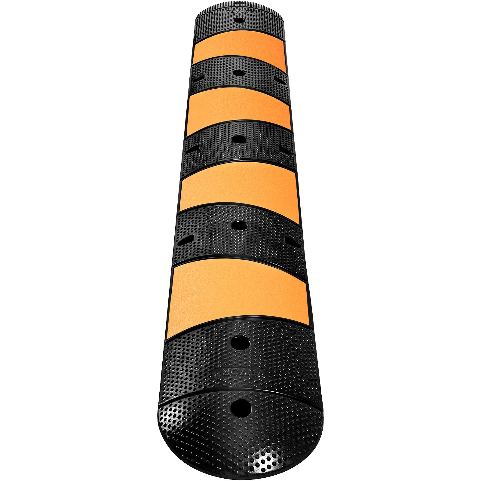 Modular Rubber Traffic Calming Device - Durable 72" Dual-Channel Design, Supports 22,000 LBS, Ideal for Asphalt & Gravel Surfaces